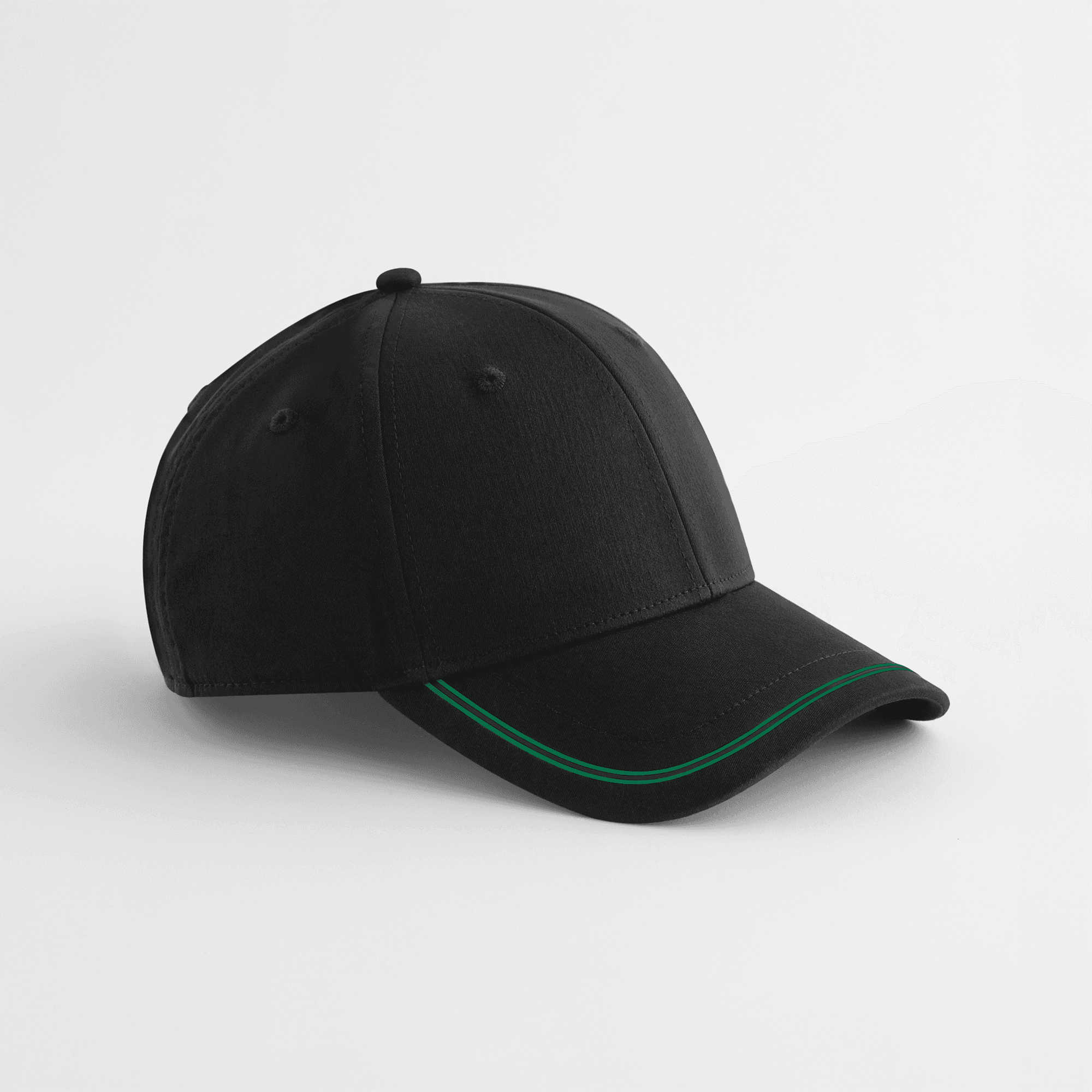 Casquette de sport — coloris Black / Kelly Green (Noir)