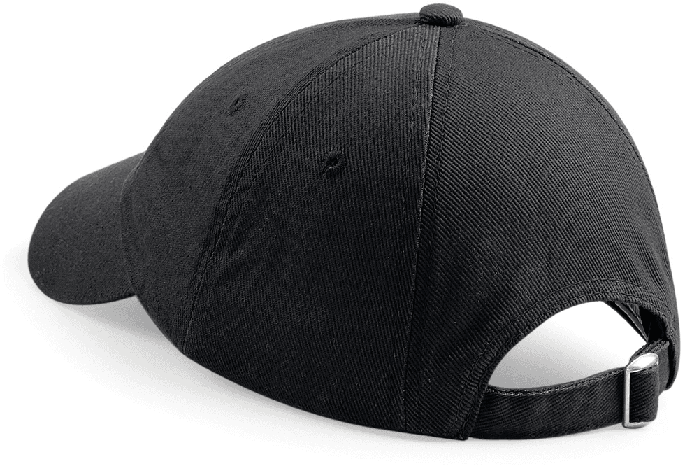 Casquette profil bas en coton drill - 6 panneaux — coloris Black (Noir)