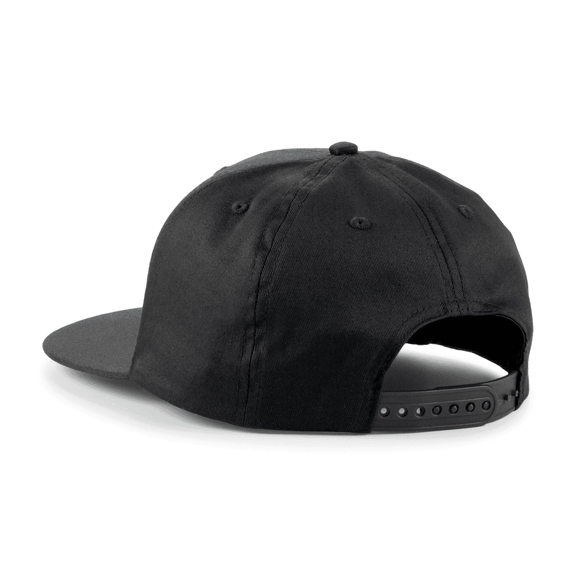 Casquette Rapper 5 panneaux — coloris Black (Noir)