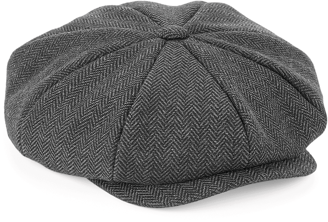 Casquette gavroche "Heritage" — coloris Charcoal Herringbone (Gris)