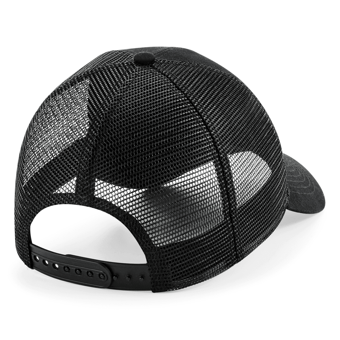 Casquette Filet Réglable à l'Arrière avec Patch Amovible — coloris Black (Noir)