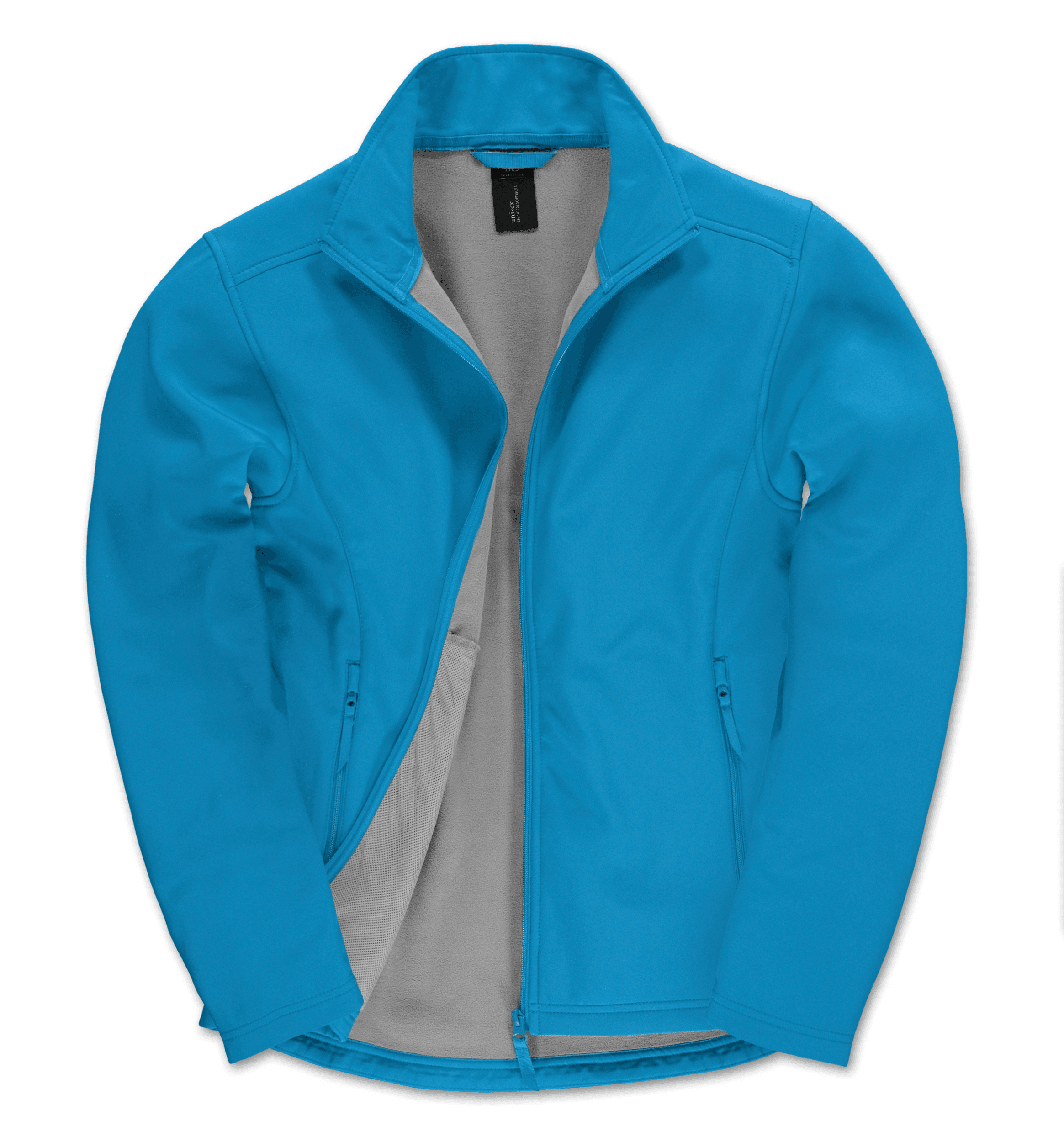 Veste Softshell Homme ID.701 — coloris Atoll / Ghost Grey (Bleu)