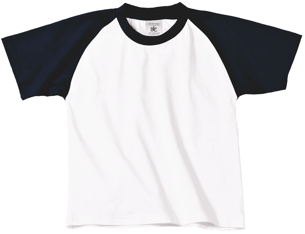 T-shirt enfant Baseball — coloris White / Navy (Blanc)