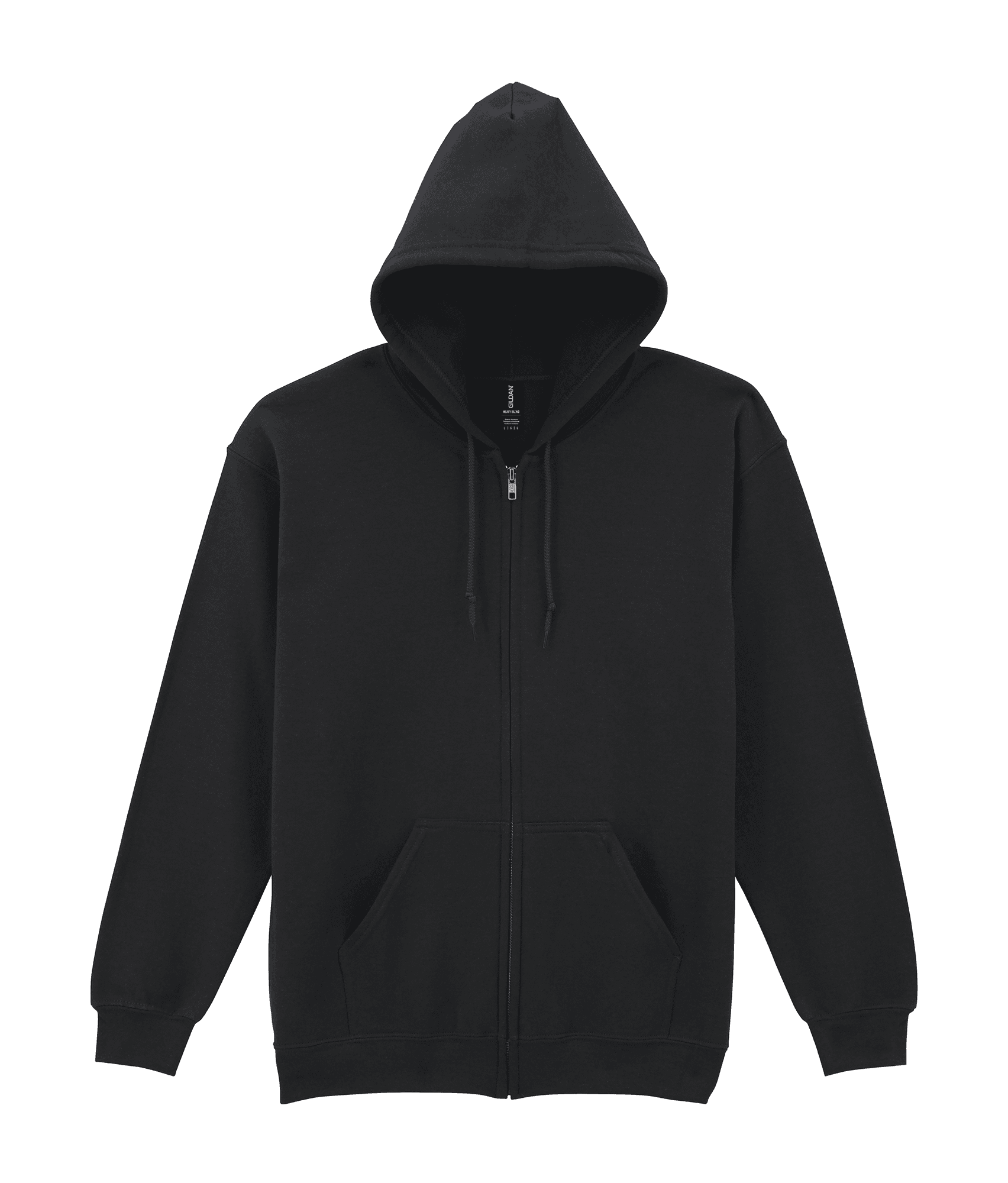 Sweat-shirt homme zippé capuche Heavy Blend™ — coloris Black (Noir)