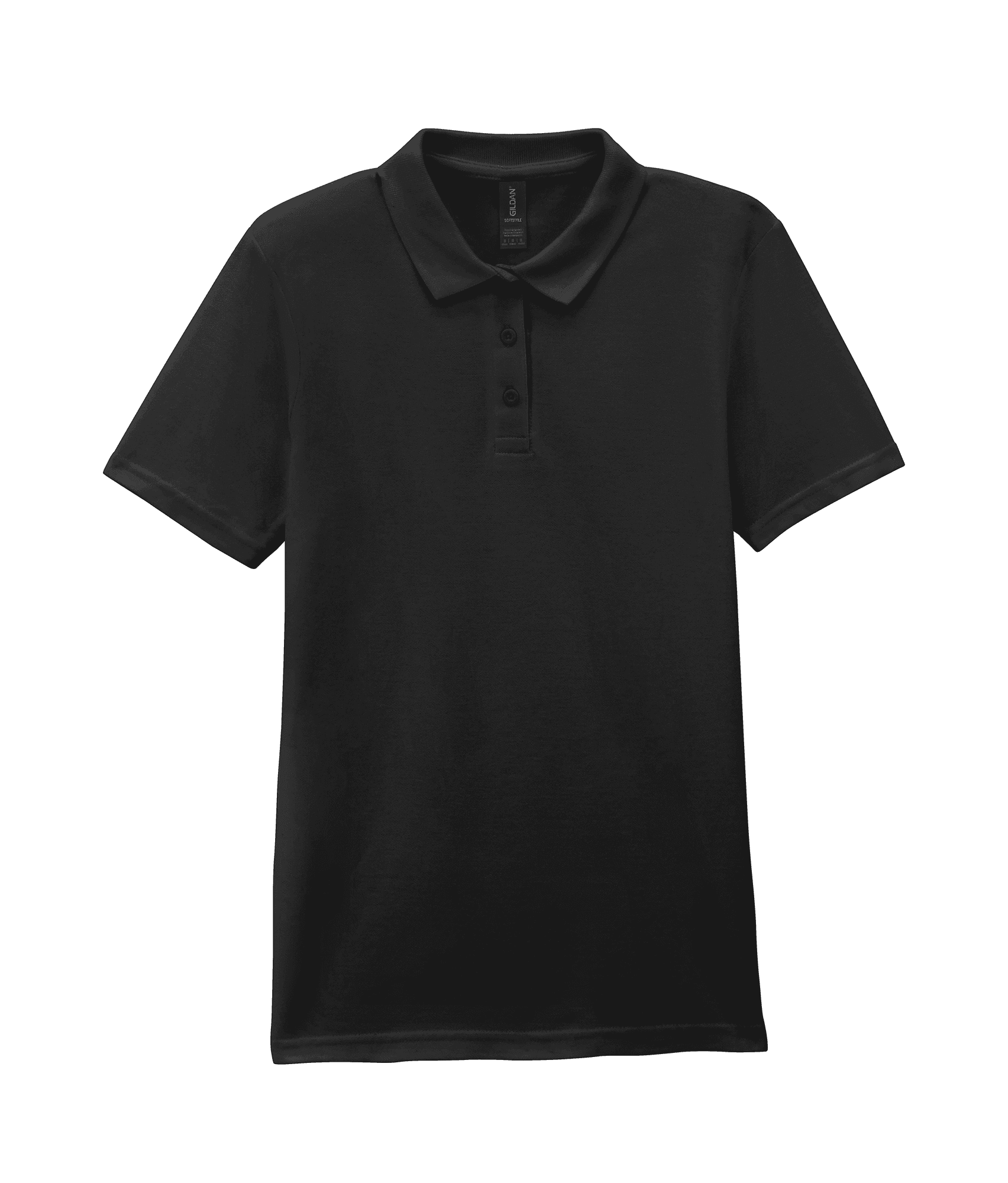 Polo Femme Softstyle Double Piqué — coloris Black (Noir)