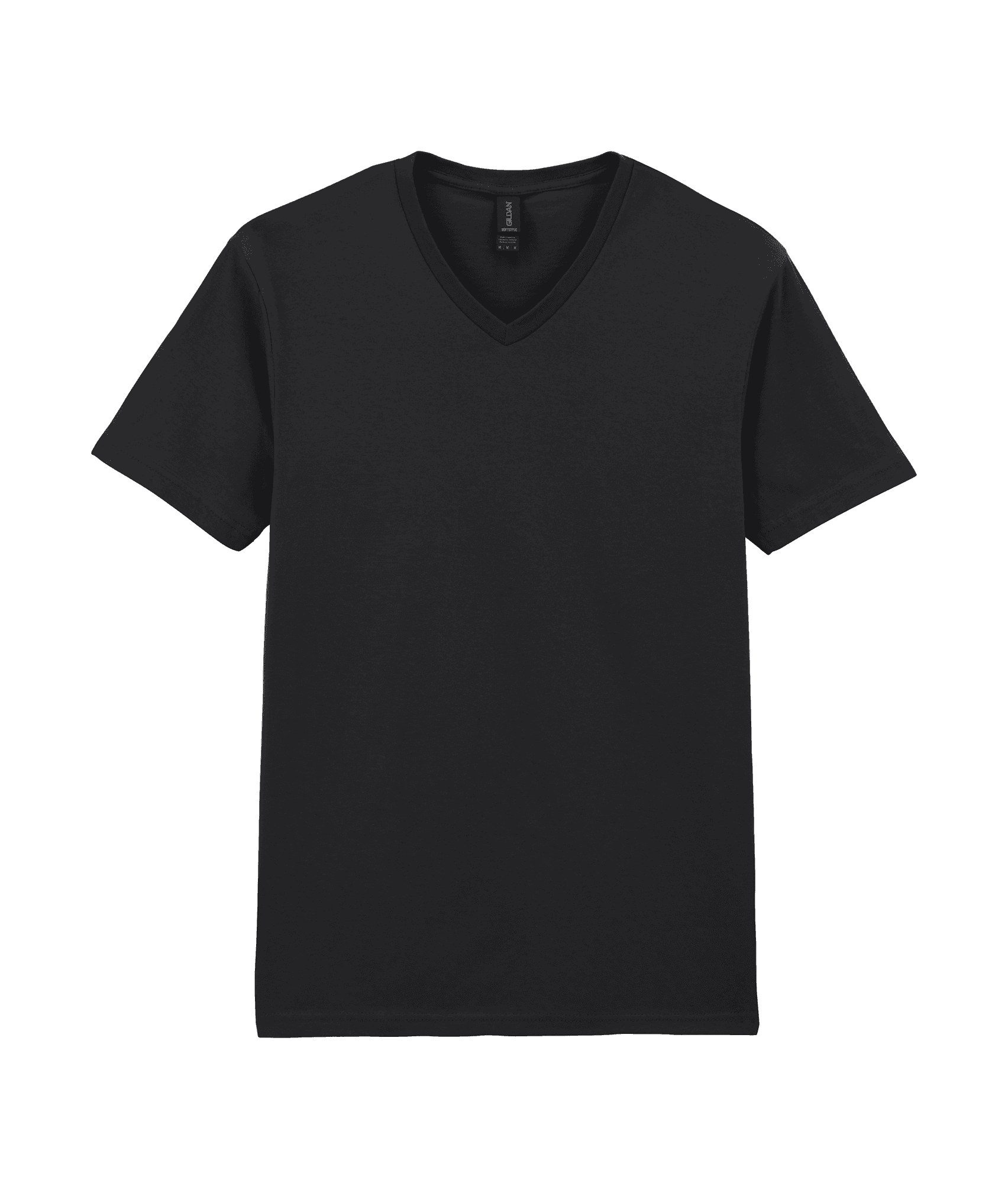 T-shirt homme col v Softstyle — coloris Black (Noir)