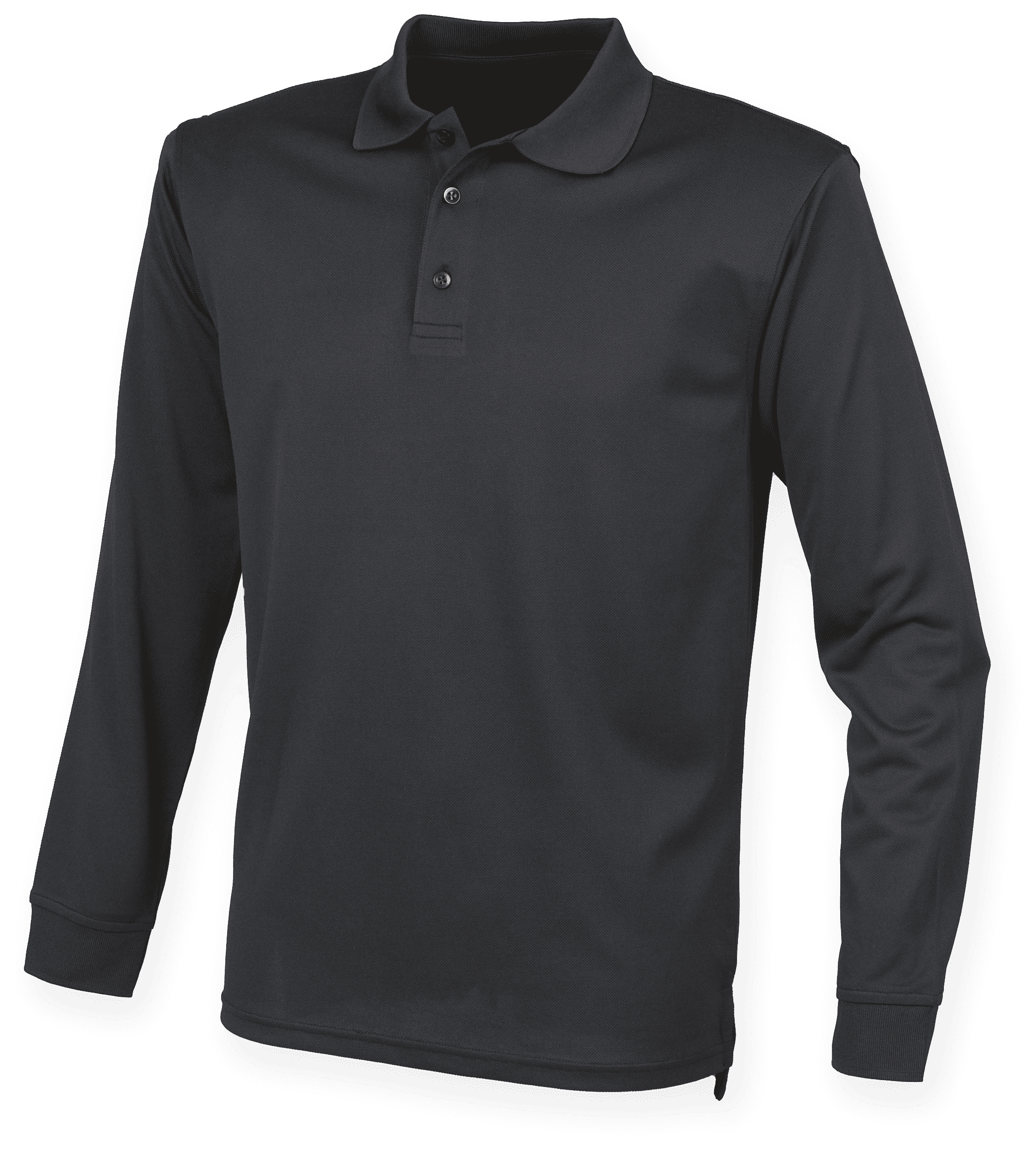 Polo Cool Plus Manches longues Unisexe — coloris Black (Noir)