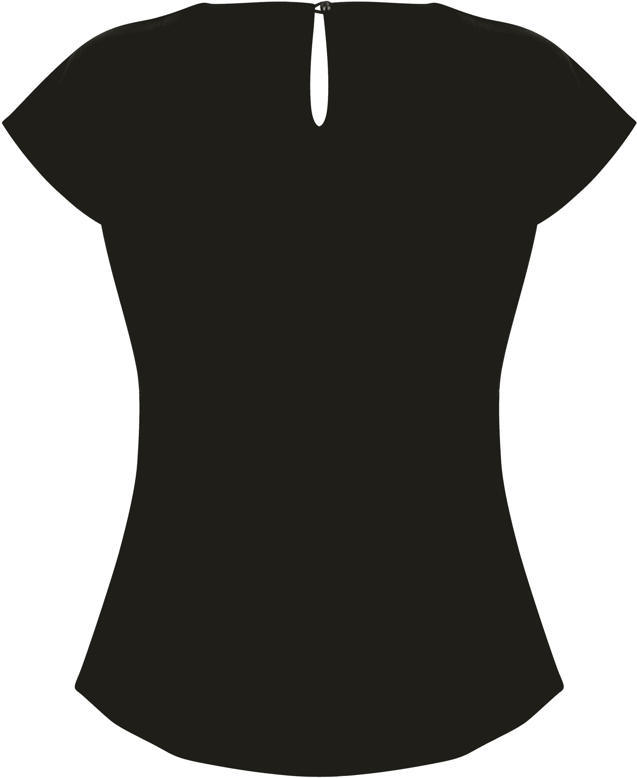Top col plissé femme — coloris Black (Noir)