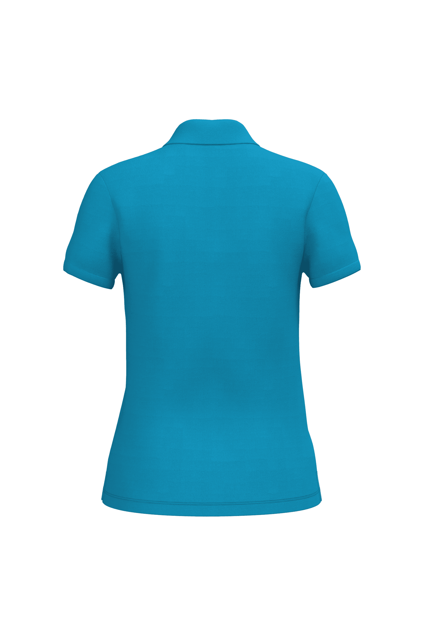 Polo piqué femme — coloris Ideal Atoll Blue (Bleu)