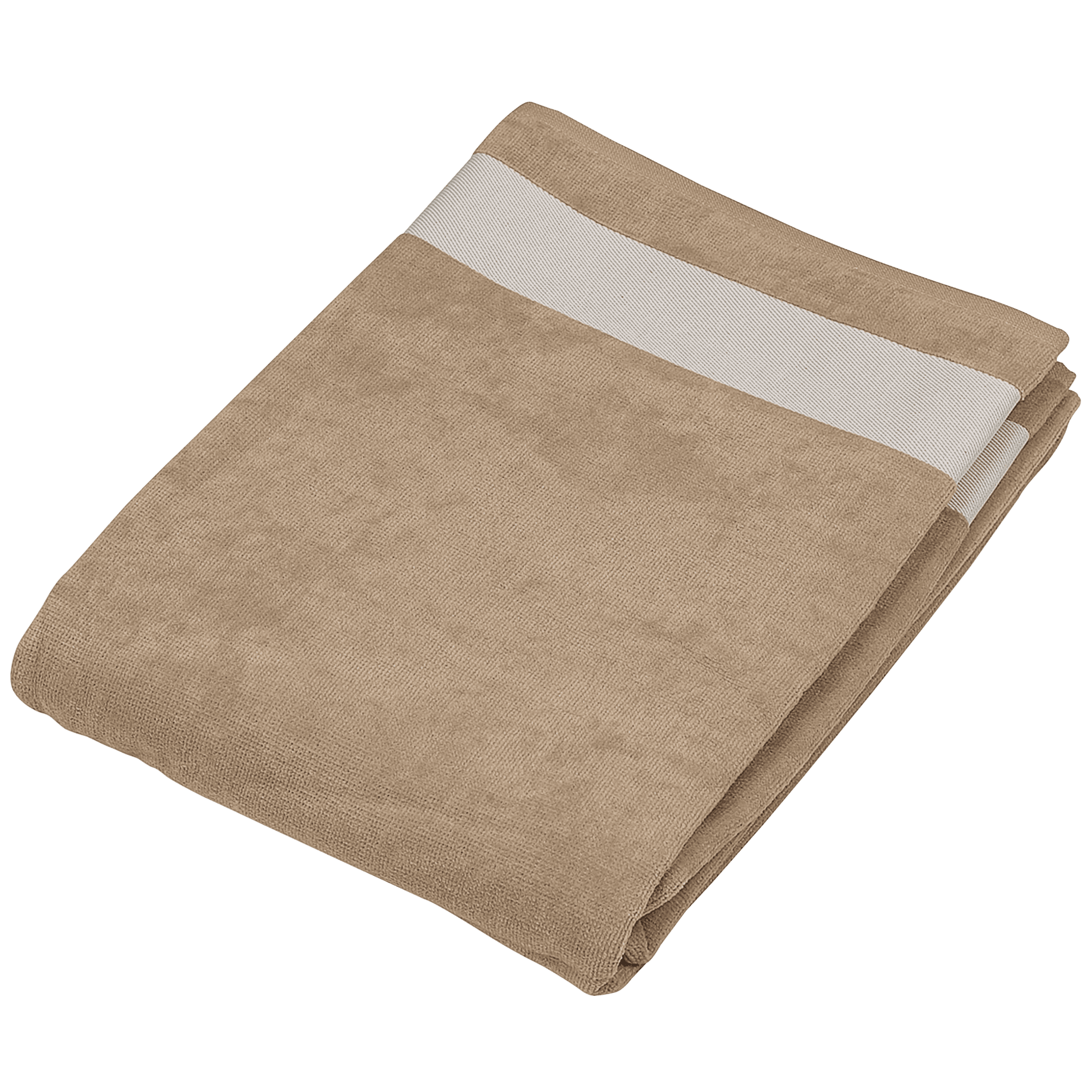 Drap de plage — coloris Beige / White (Beige)