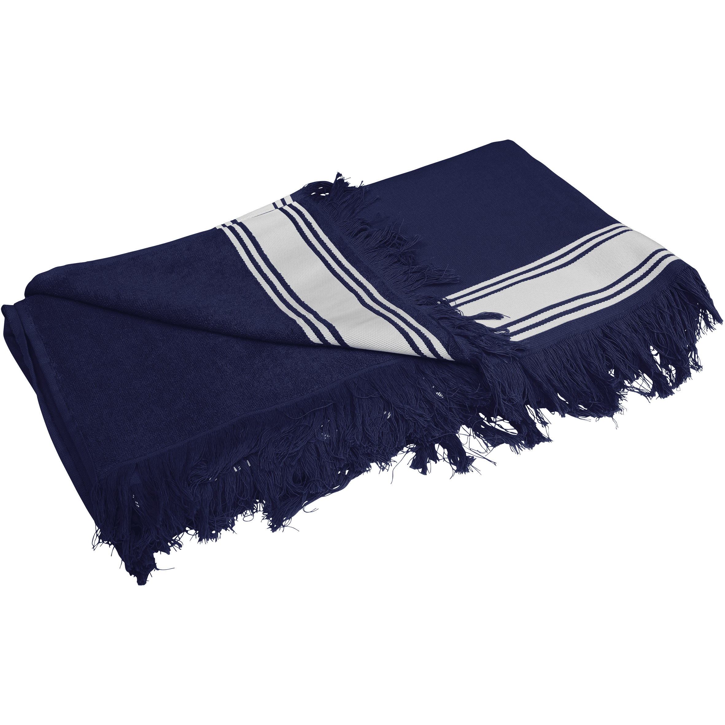 Serviette fouta — coloris Navy / White (Bleu)