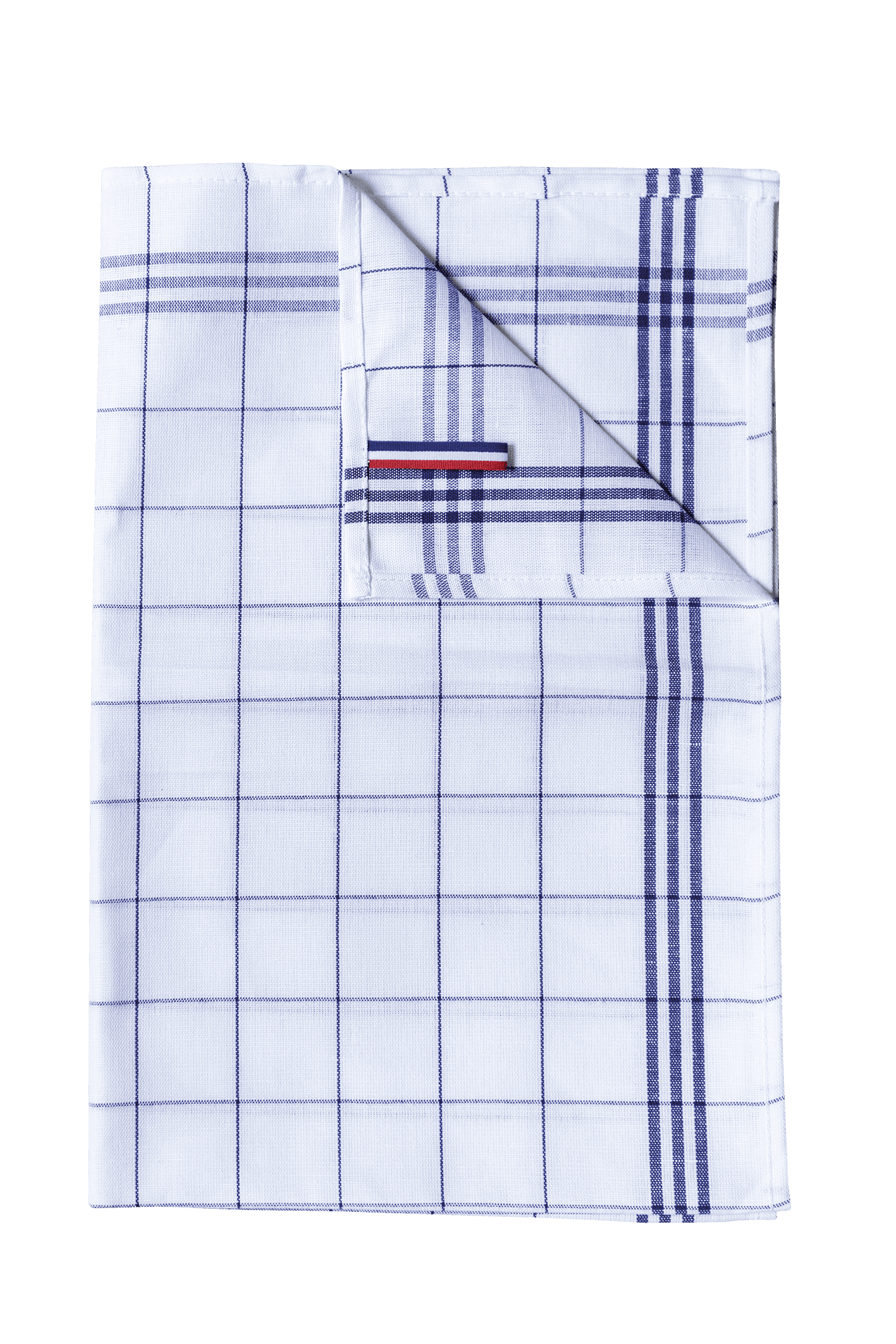 Essuie-verres à carreaux Origine France Garantie — coloris Navy (Bleu)