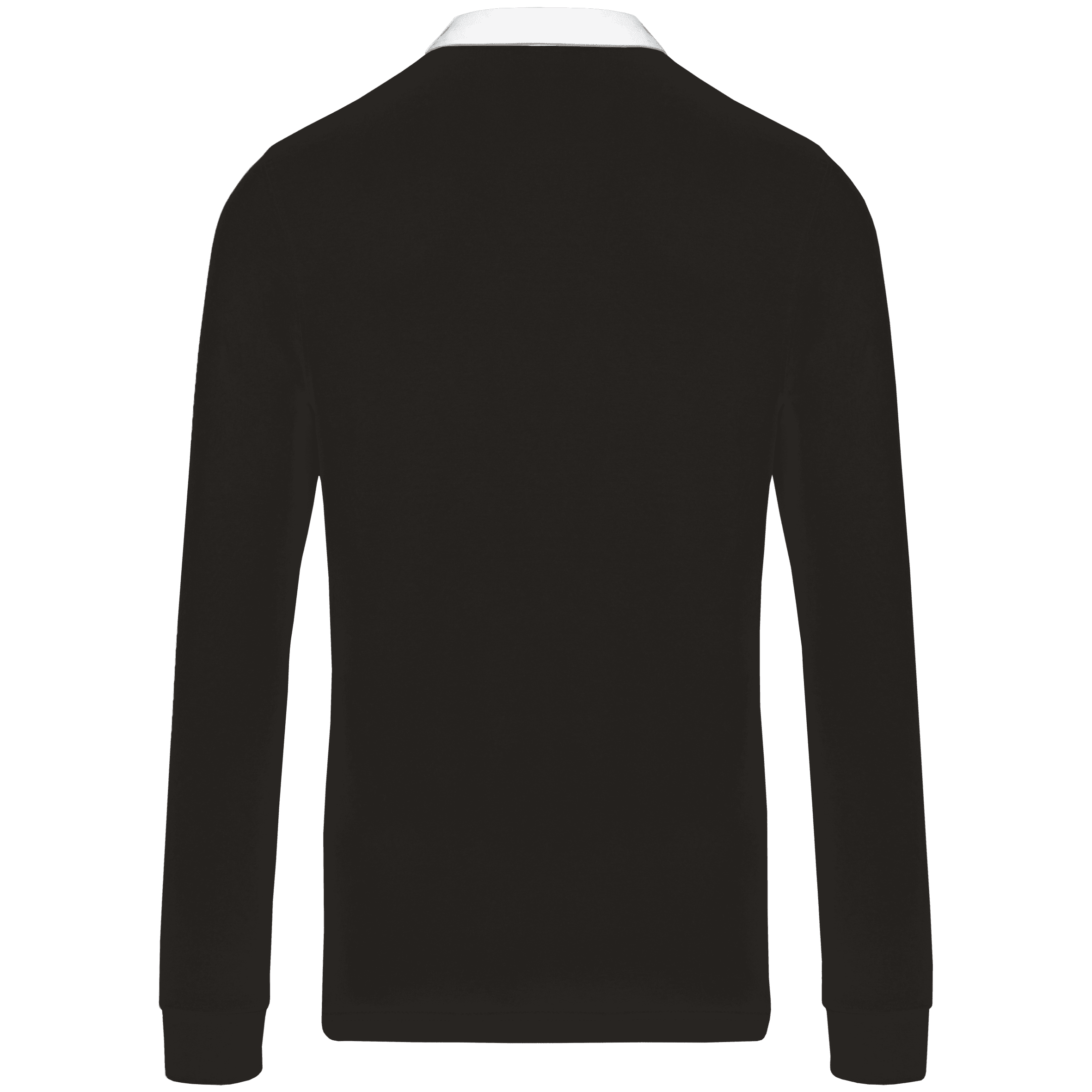 Polo rugby — coloris Black / White (Noir)