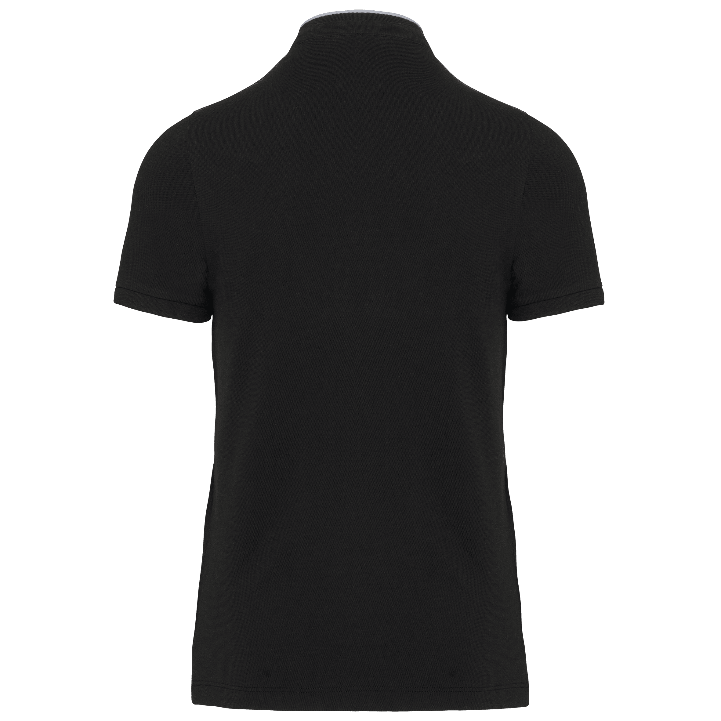 Polo col mao manches courtes homme — coloris Black / Oxford Grey (Noir)