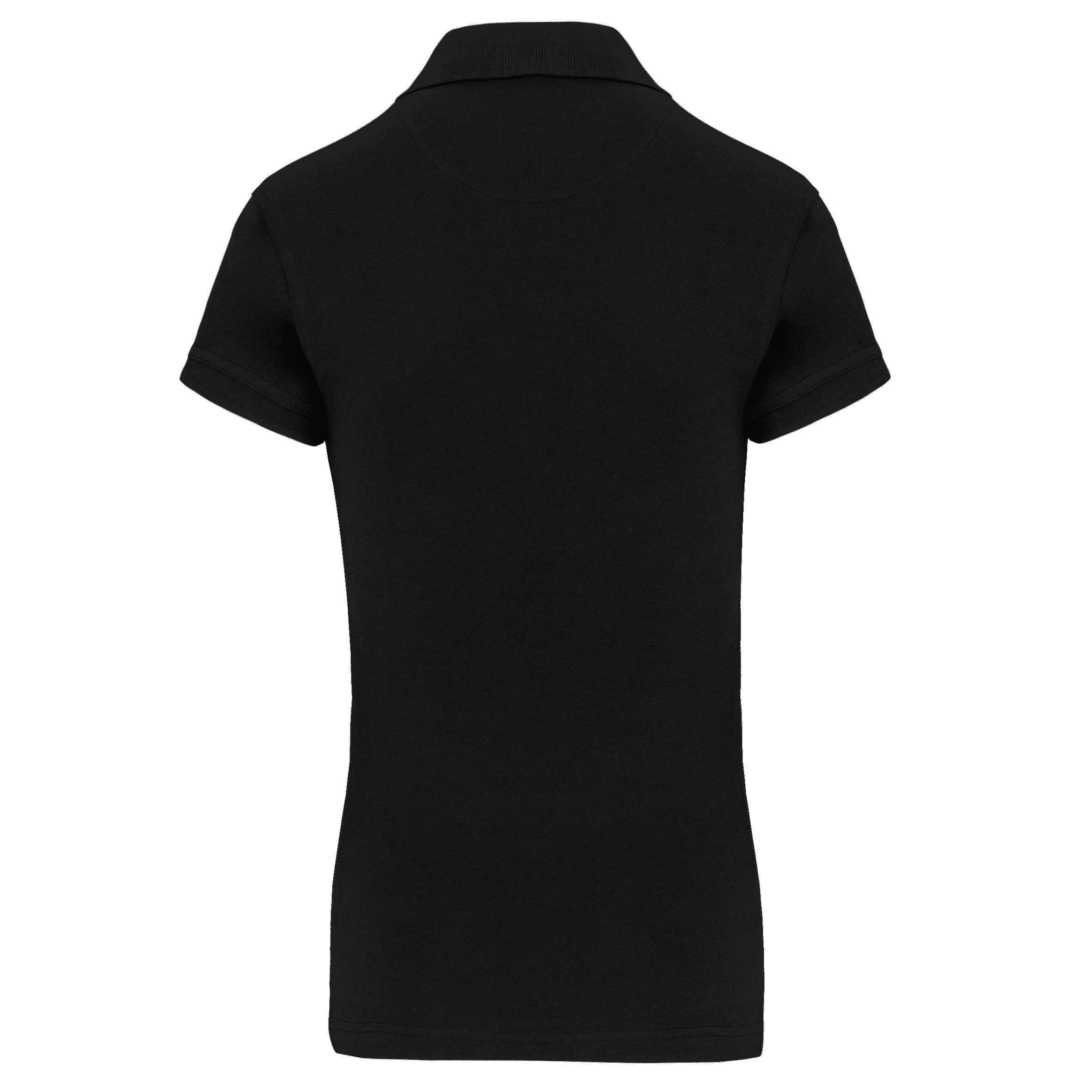 Polo piqué manches courtes femme — coloris Black (Noir)