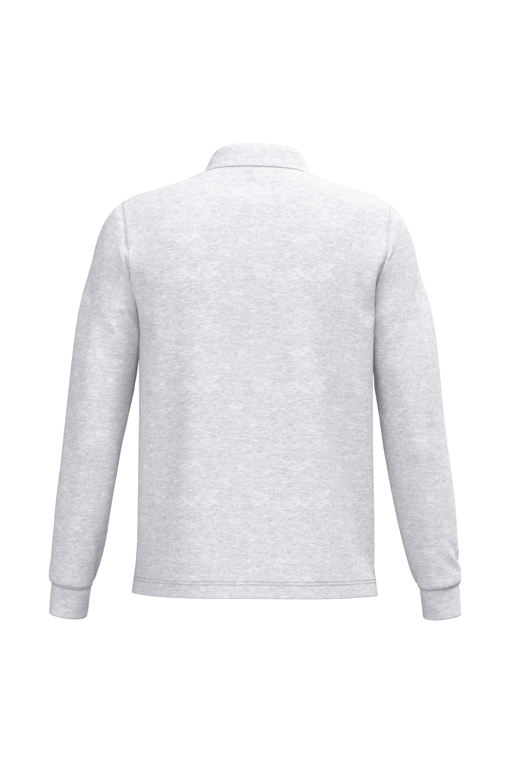 Polo manches longues homme — coloris Ash Heather (Gris)