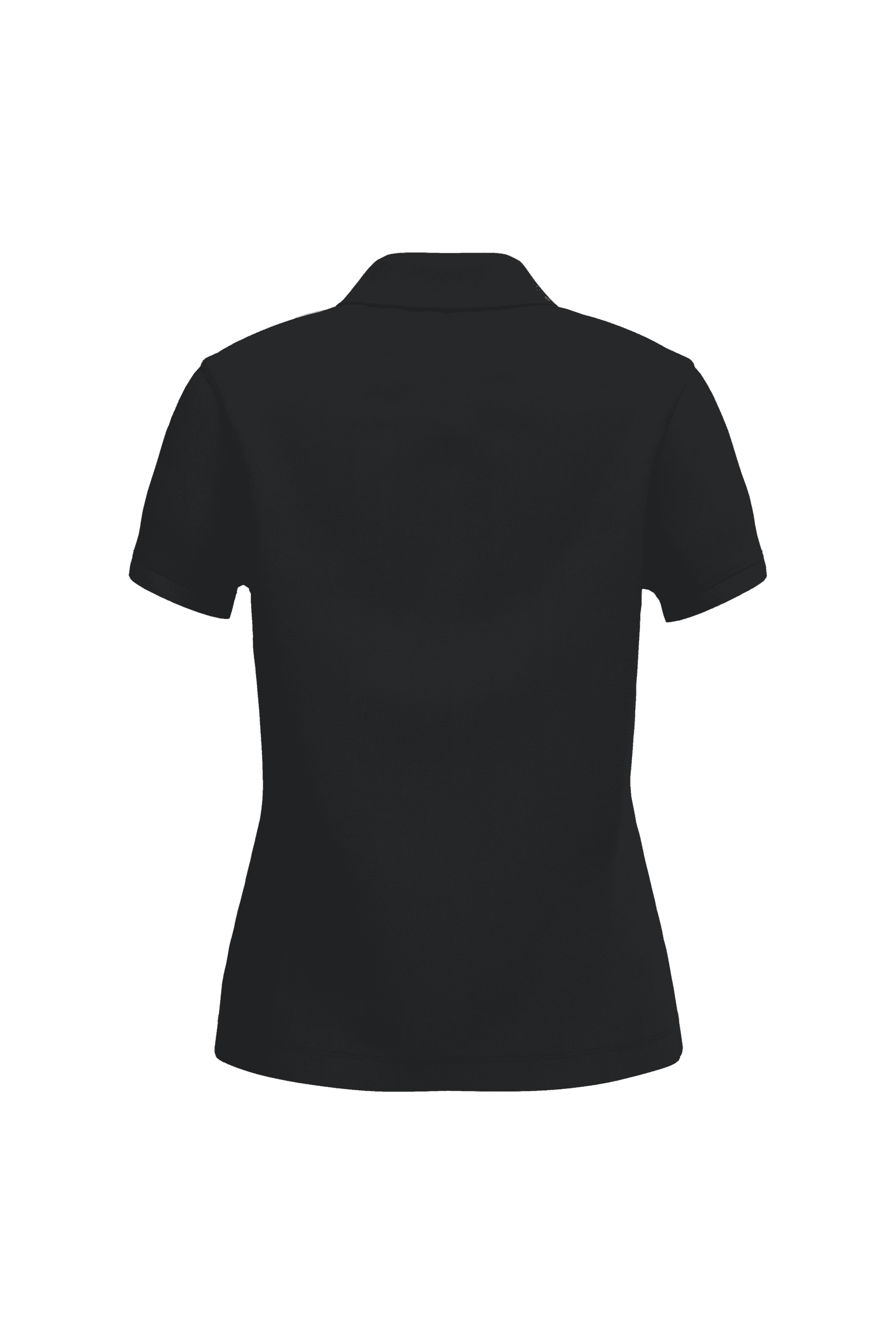 Polo piqué manches courtes femme — coloris Black (Noir)