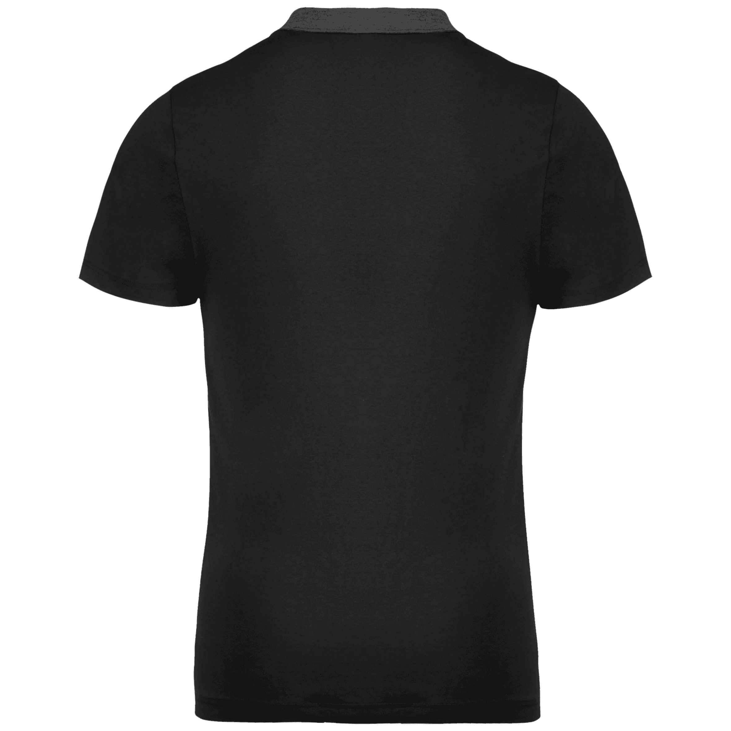 Polo jersey bicolore homme — coloris Black / Dark Grey Heather (Noir)