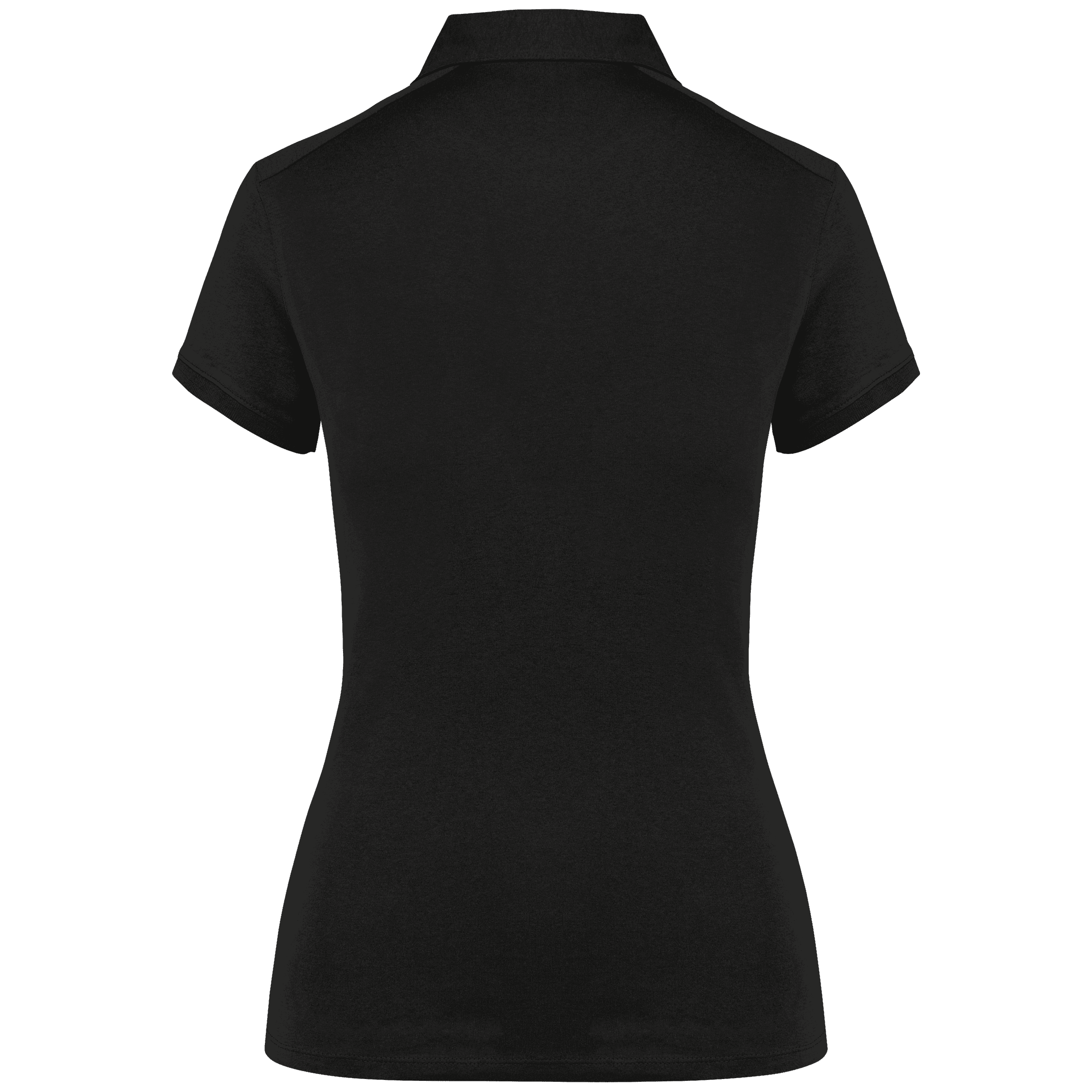 Polo jersey manches courtes femme — coloris Black (Noir)