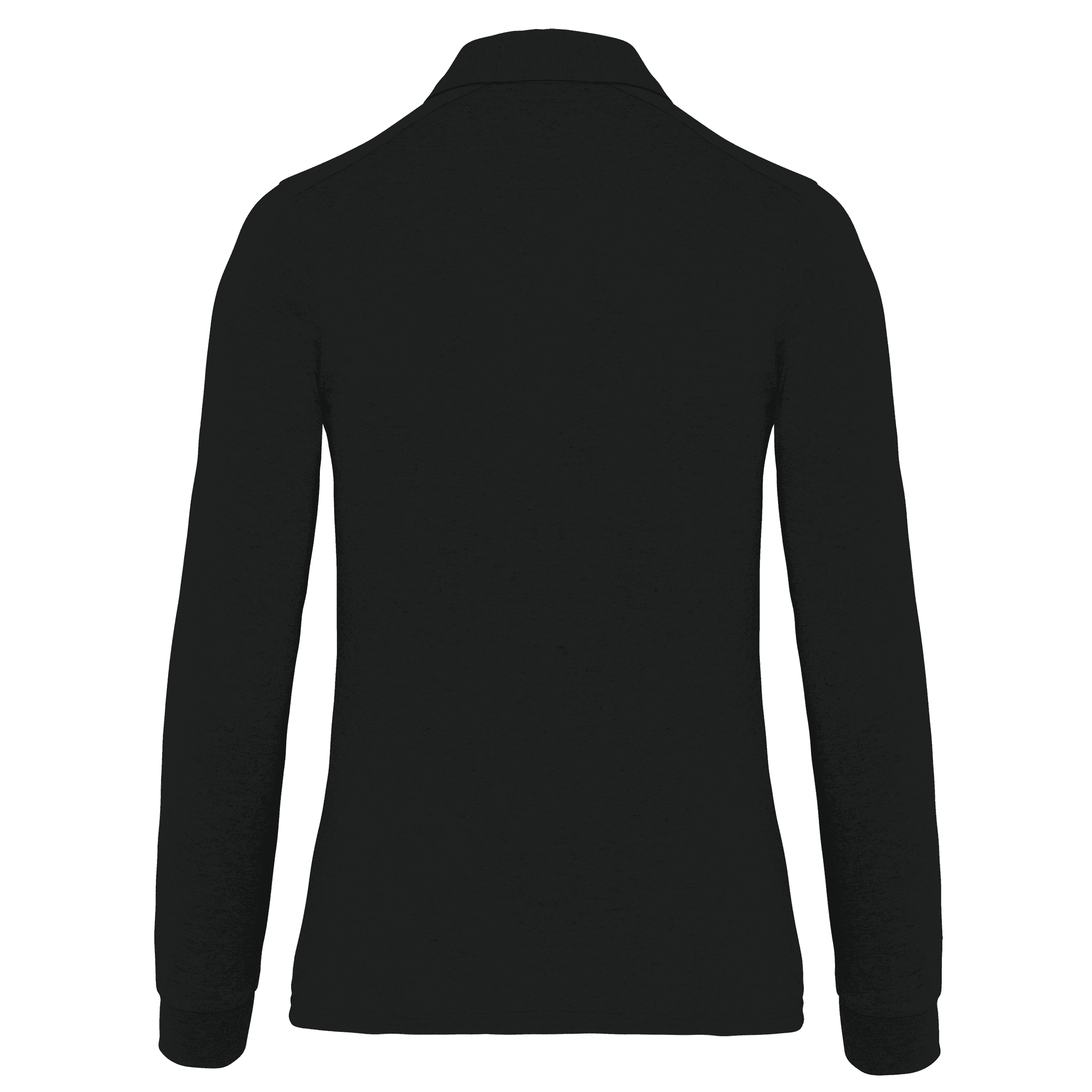 Polo jersey manches longues femme — coloris Black (Noir)