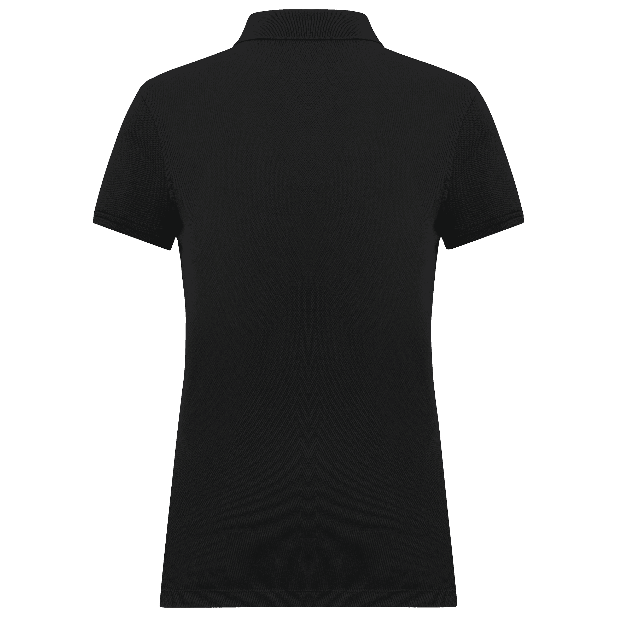Polo piqué manches courtes femme — coloris Black (Noir)