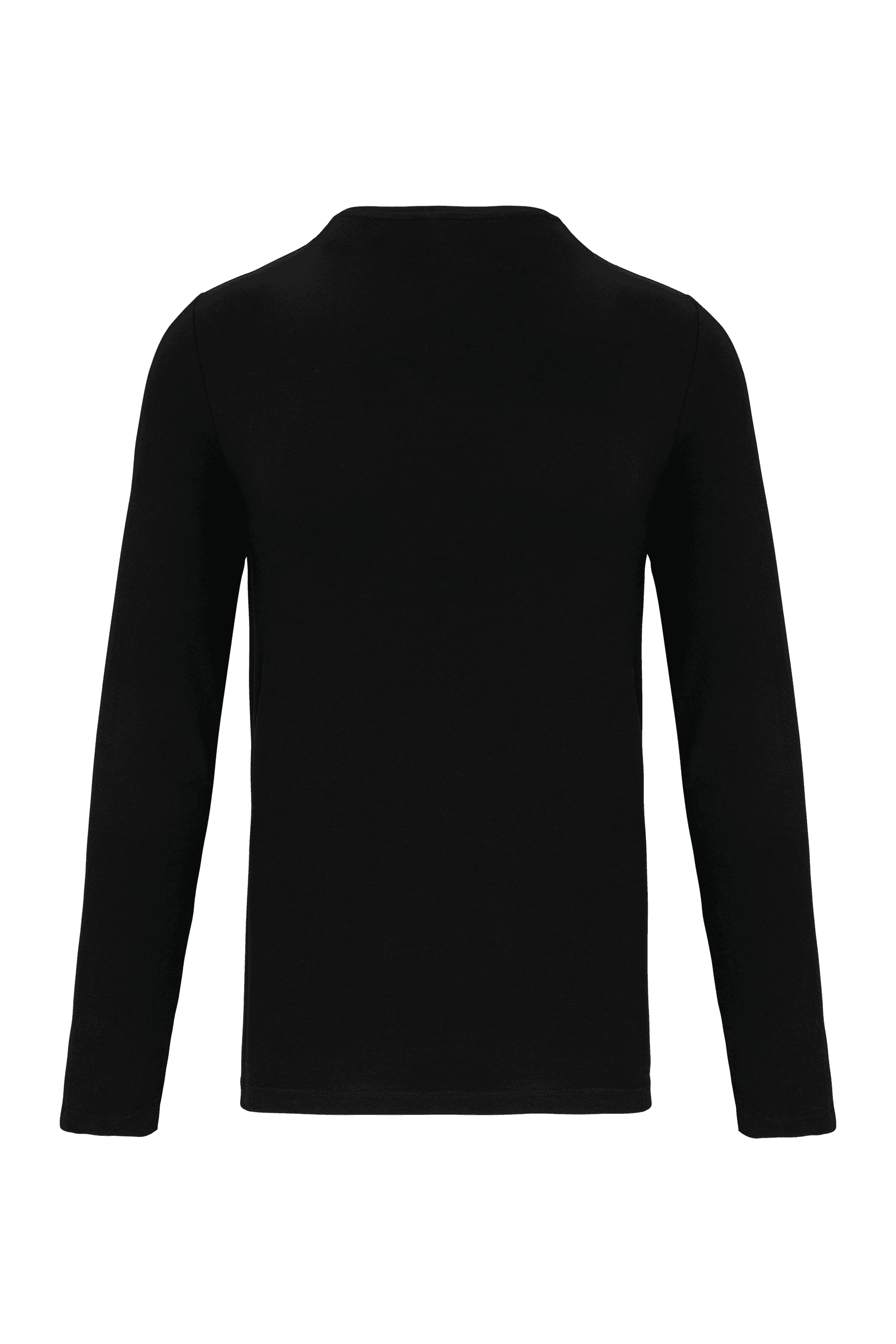 T-shirt col rond manches longues homme — coloris Black (Noir)
