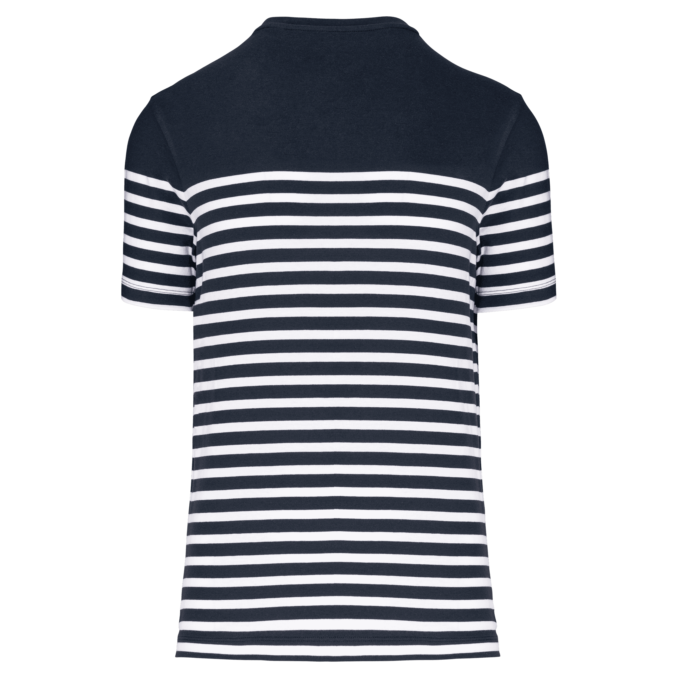 T-shirt marin col rond Bio homme — coloris Navy / White Stripes (Bleu)
