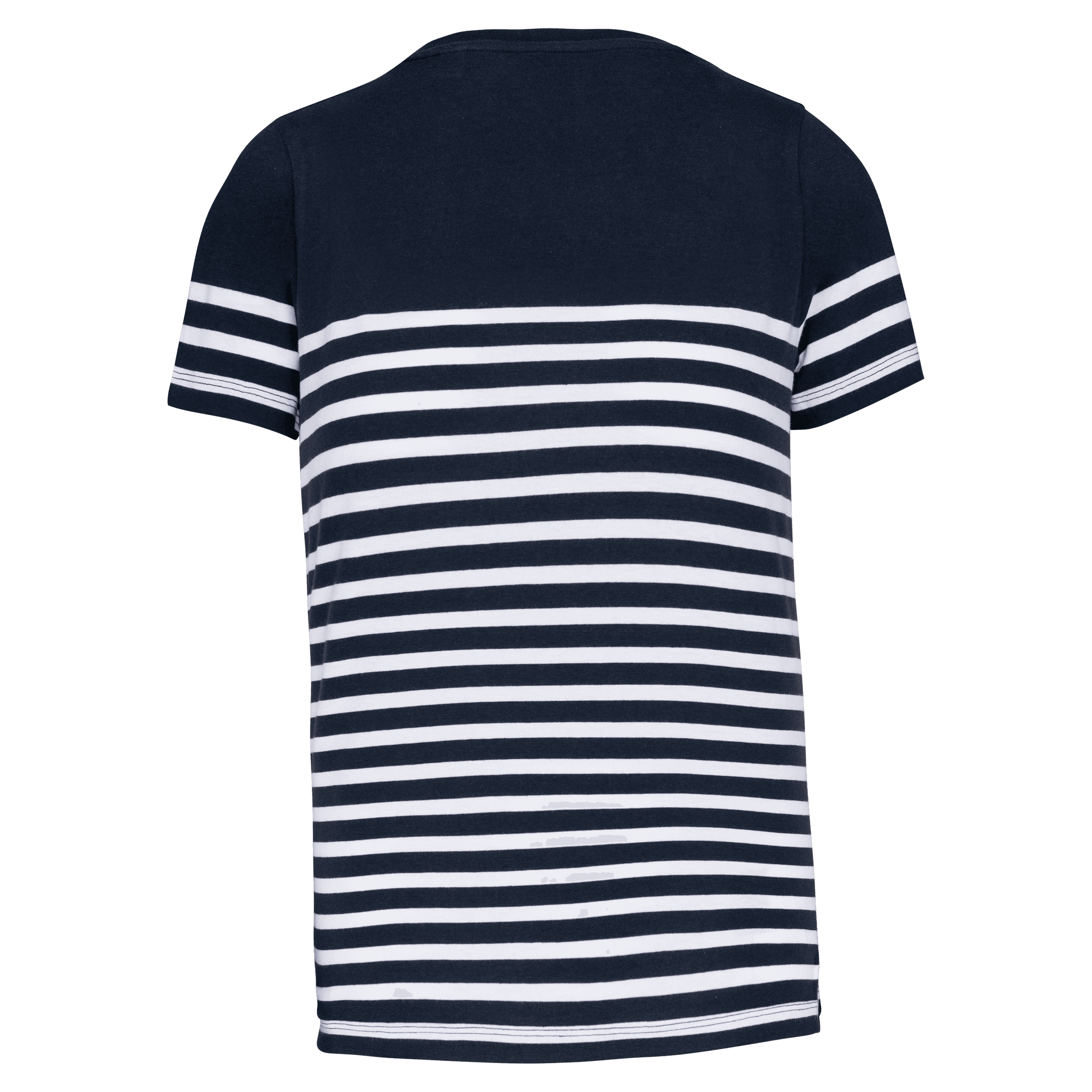 T-shirt marin col rond Bio enfant — coloris Navy / White Stripes (Bleu)