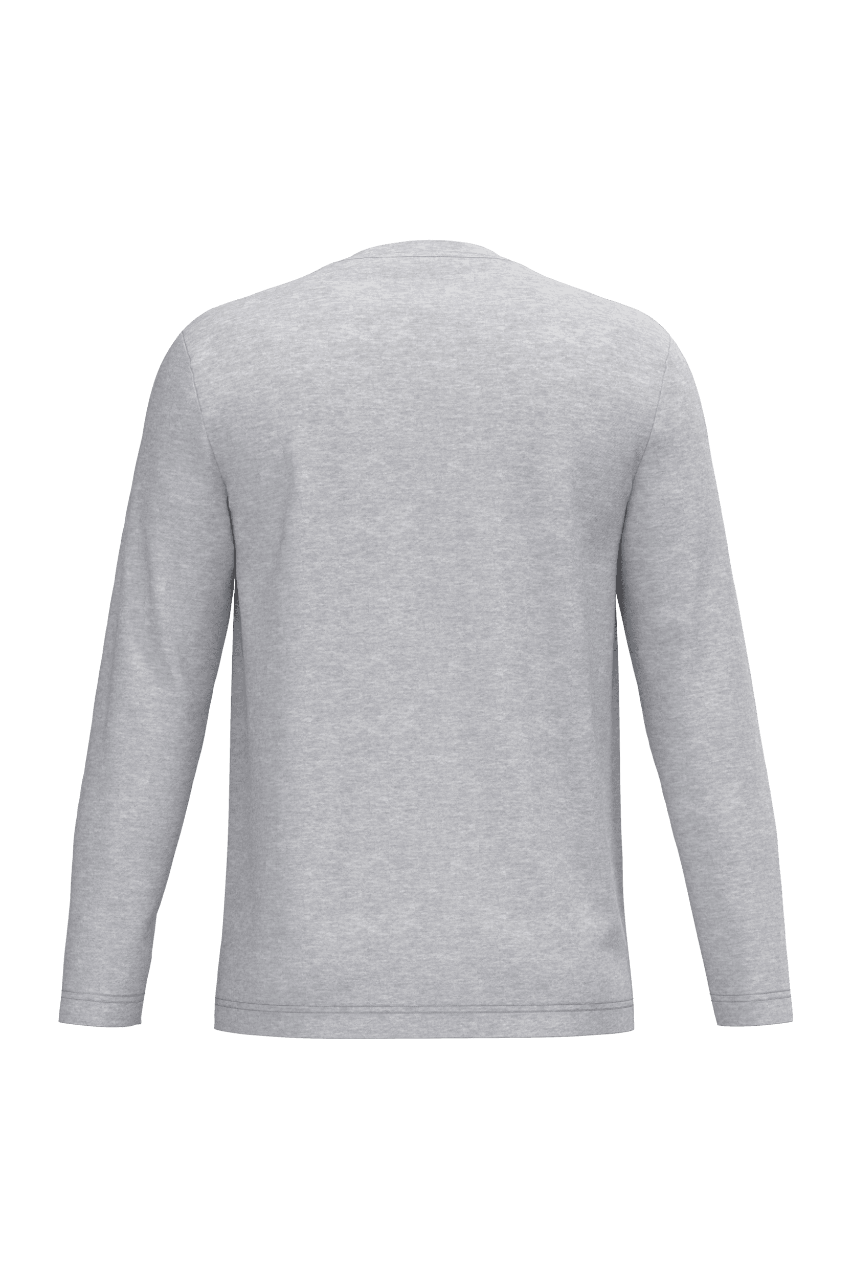 T-shirt col rond manches longues homme — coloris Ash Heather (Gris)