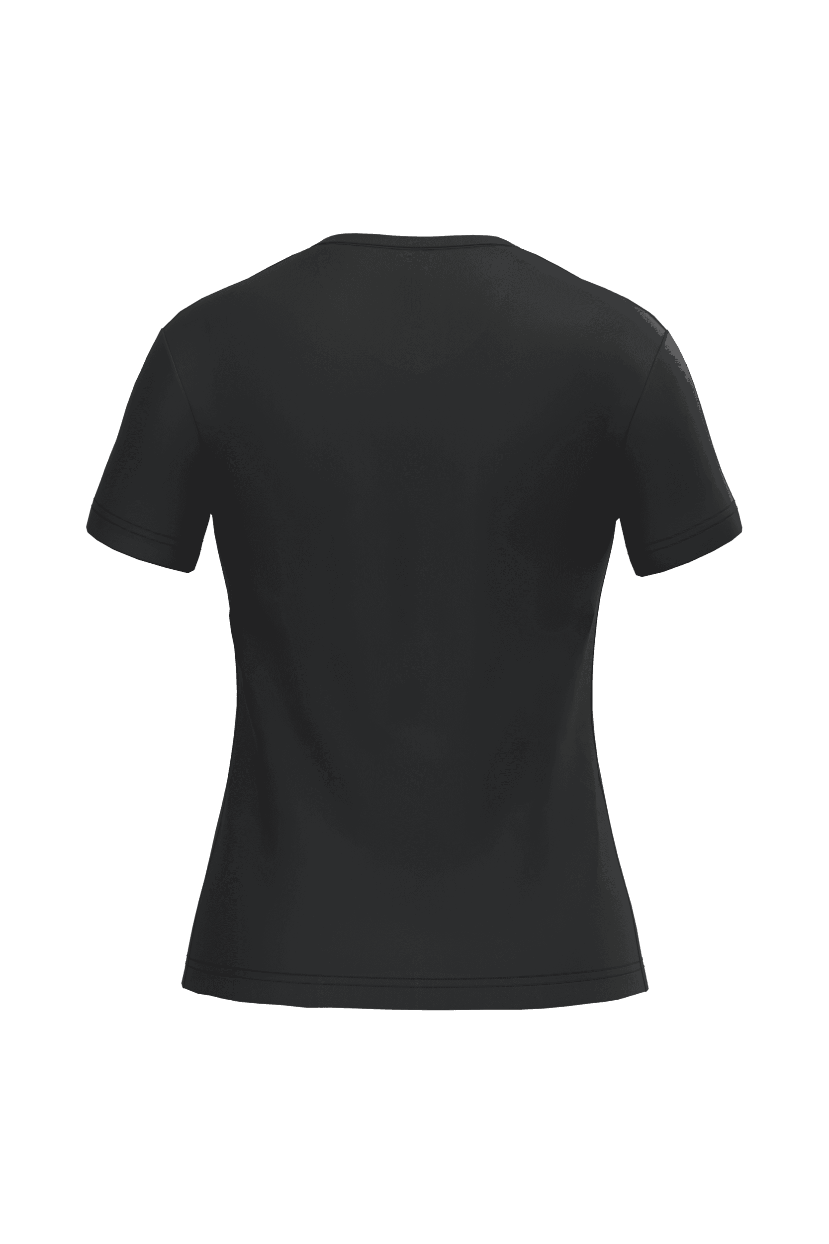 T-shirt col V manches courtes femme — coloris Black (Noir)