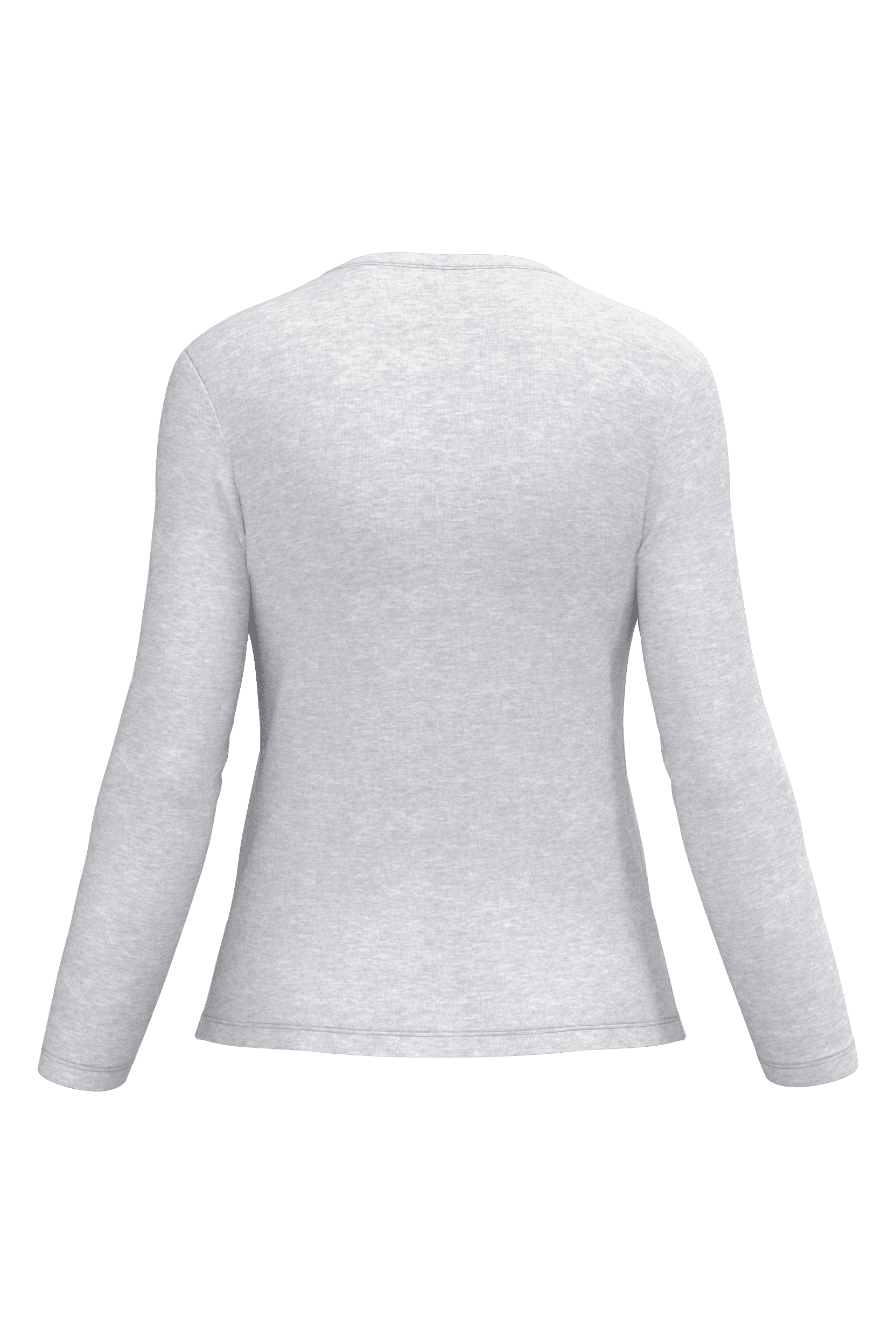 T-shirt col rond manches longues femme — coloris Ash Heather (Gris)