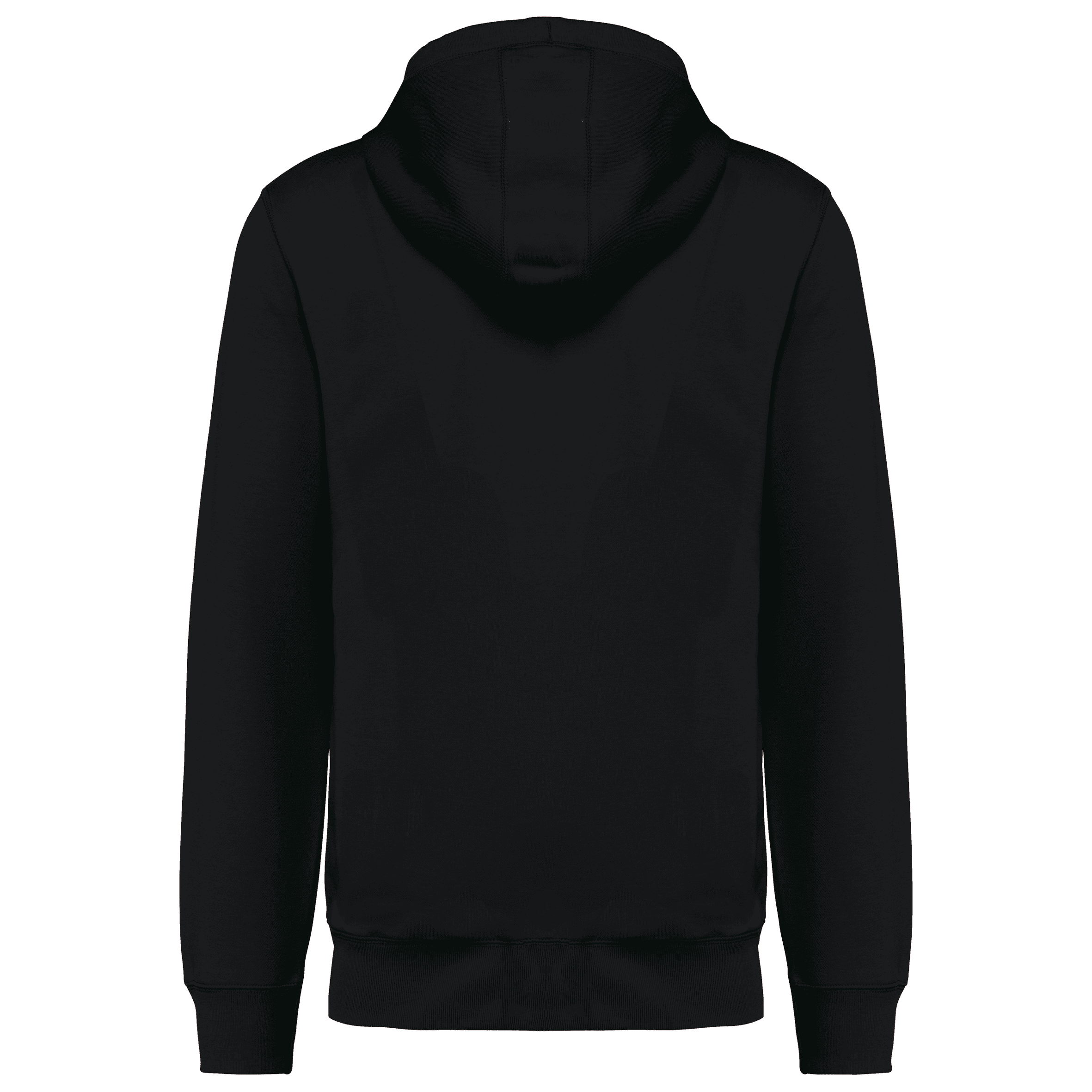 Sweat-shirt french terry écoresponsable zippé à capuche unisexe — coloris Black (Noir)