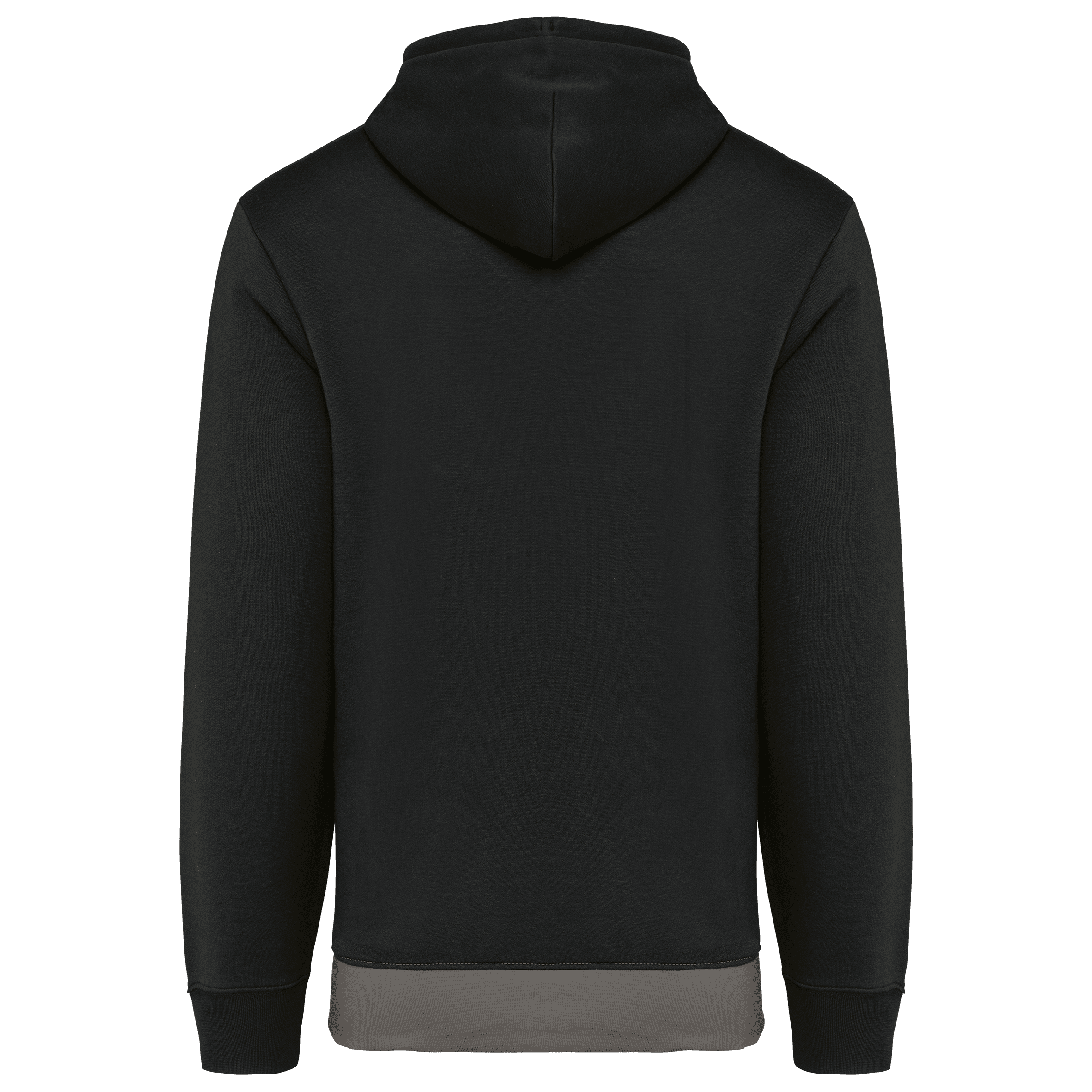 Sweat-shirt tricolore à capuche unisexe — coloris Black / White / Basalt Grey (Noir)
