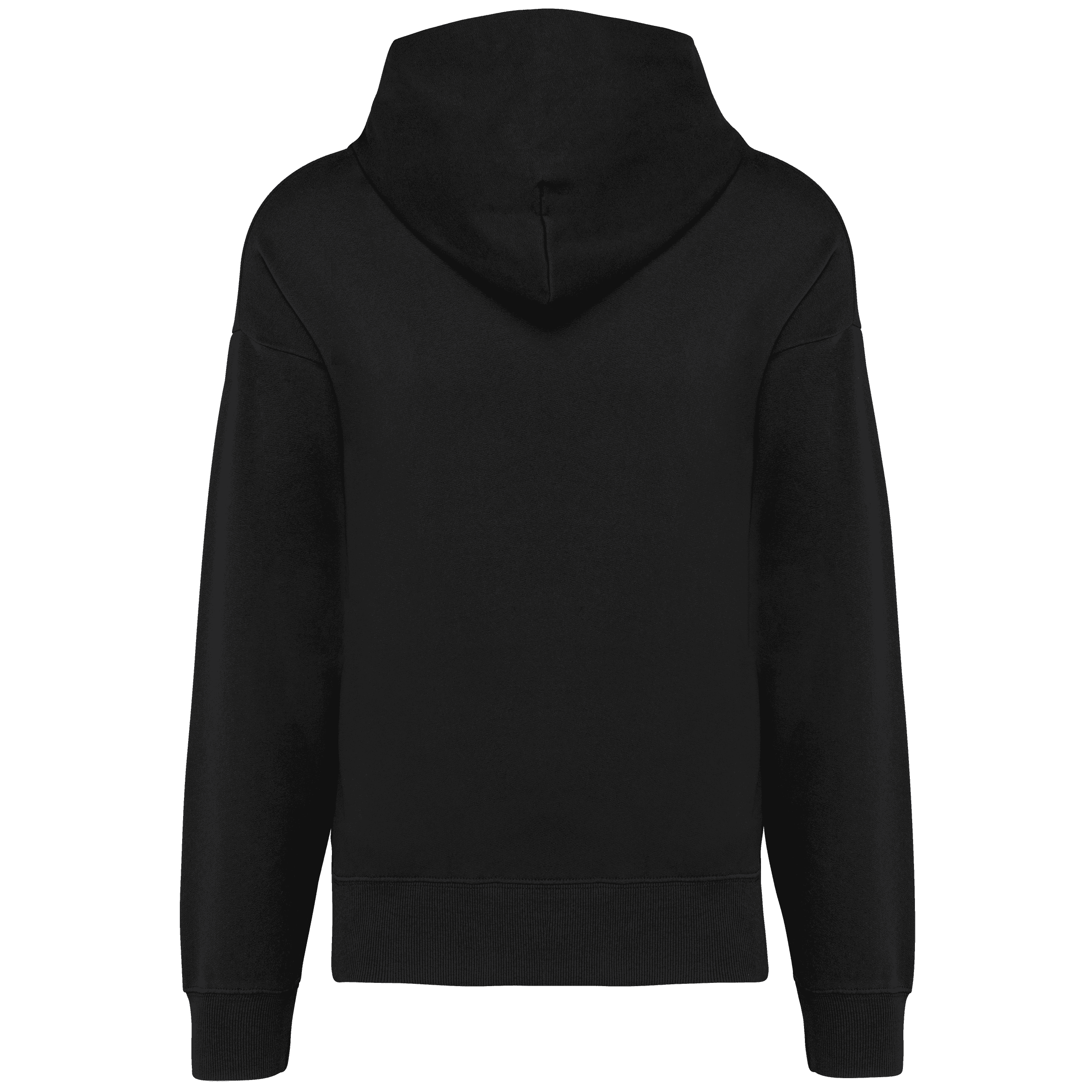 Sweatshirt à capuche molleton oversize unisexe — coloris Black (Noir)