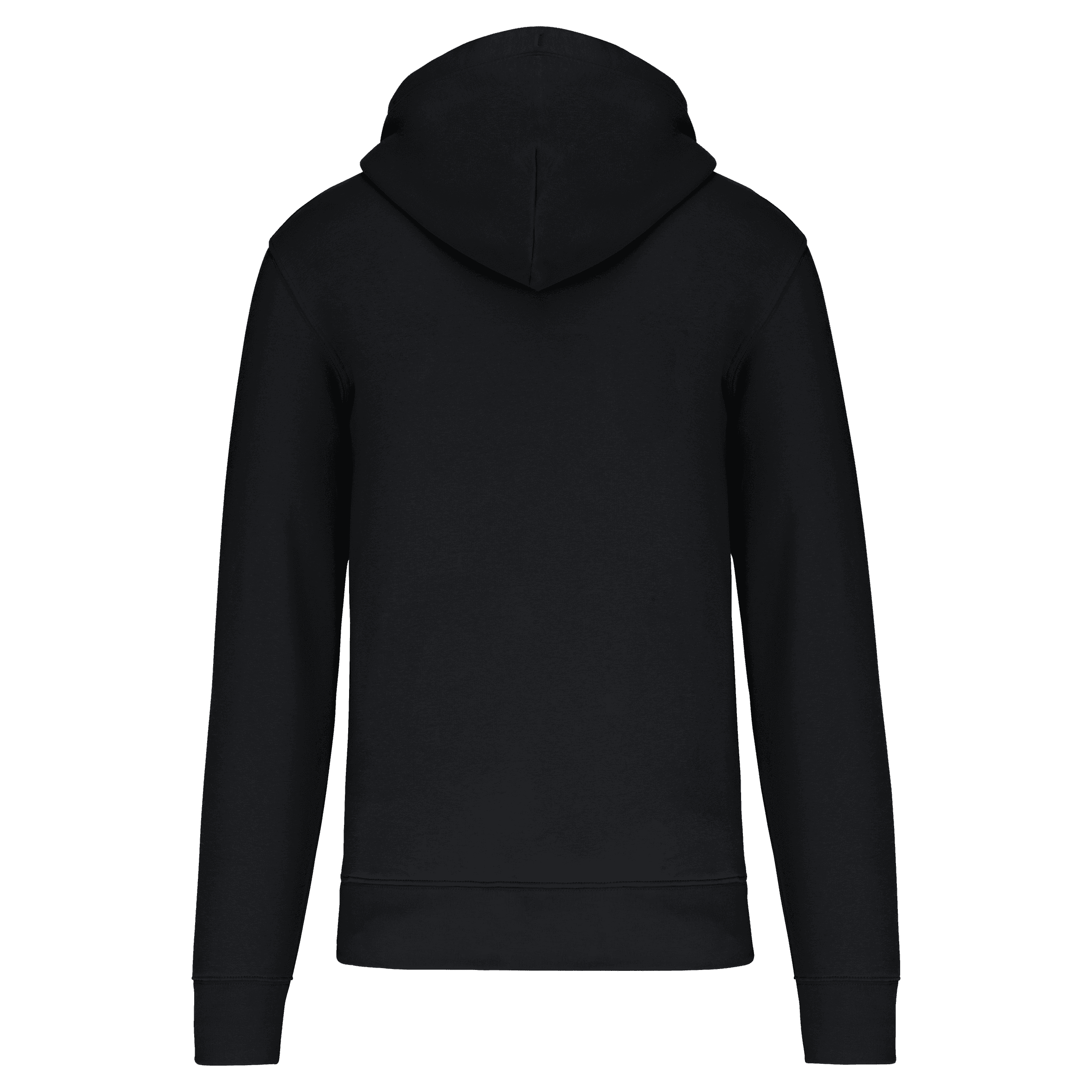 Sweat-shirt écoresponsable zippé à capuche homme — coloris Black (Noir)