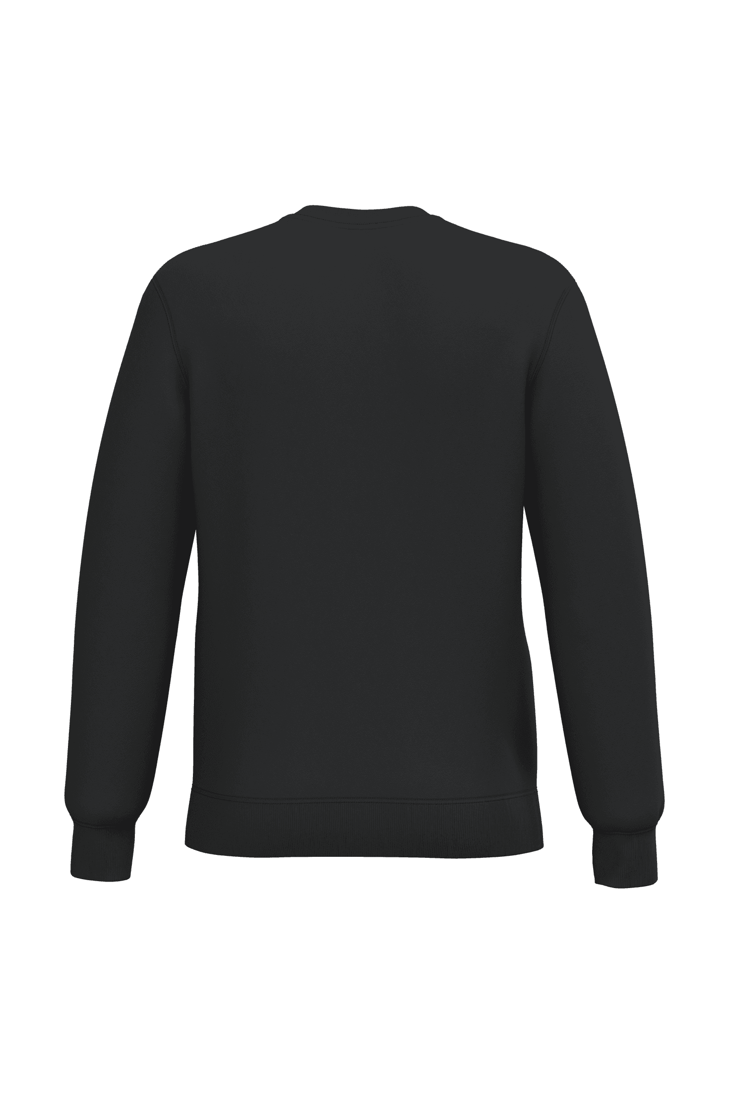 Sweat-shirt recyclé col rond unisexe — coloris Black (Noir)