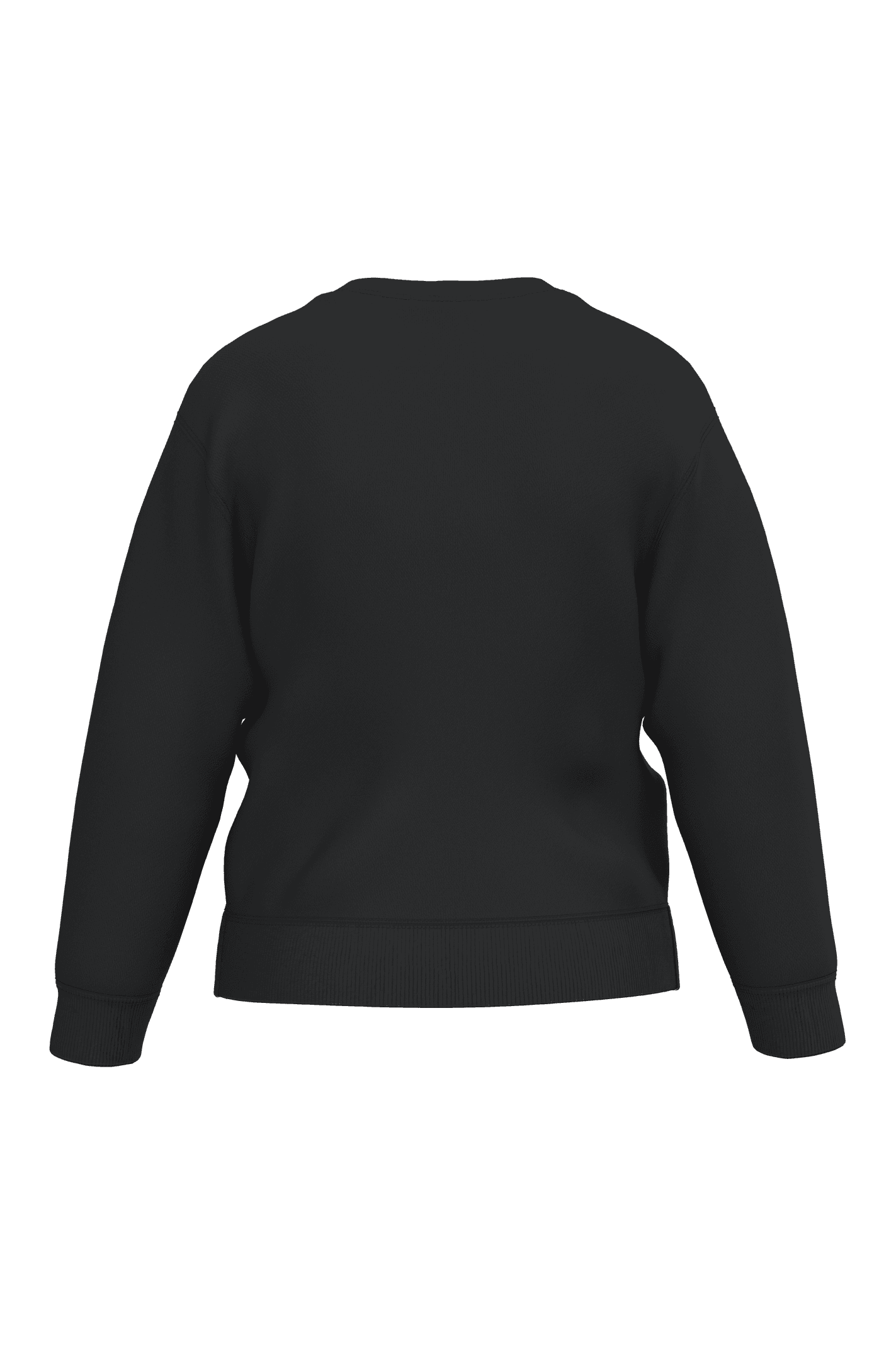 Sweat-shirt recyclé col rond enfant — coloris Black (Noir)