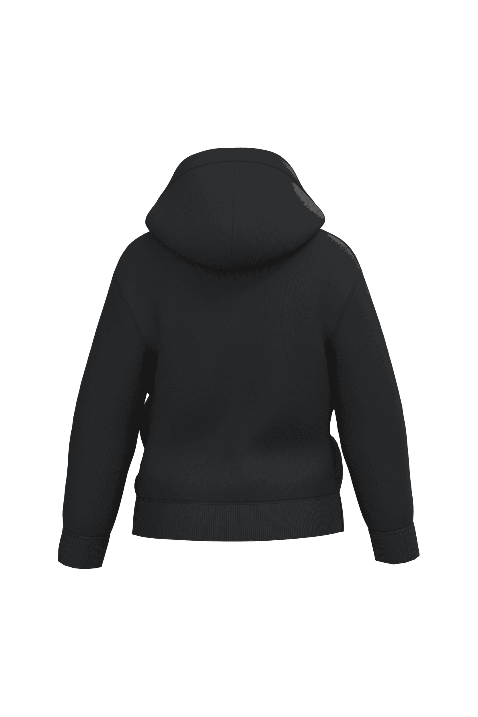 Sweat-shirt recyclé zippé à capuche enfant — coloris Black (Noir)
