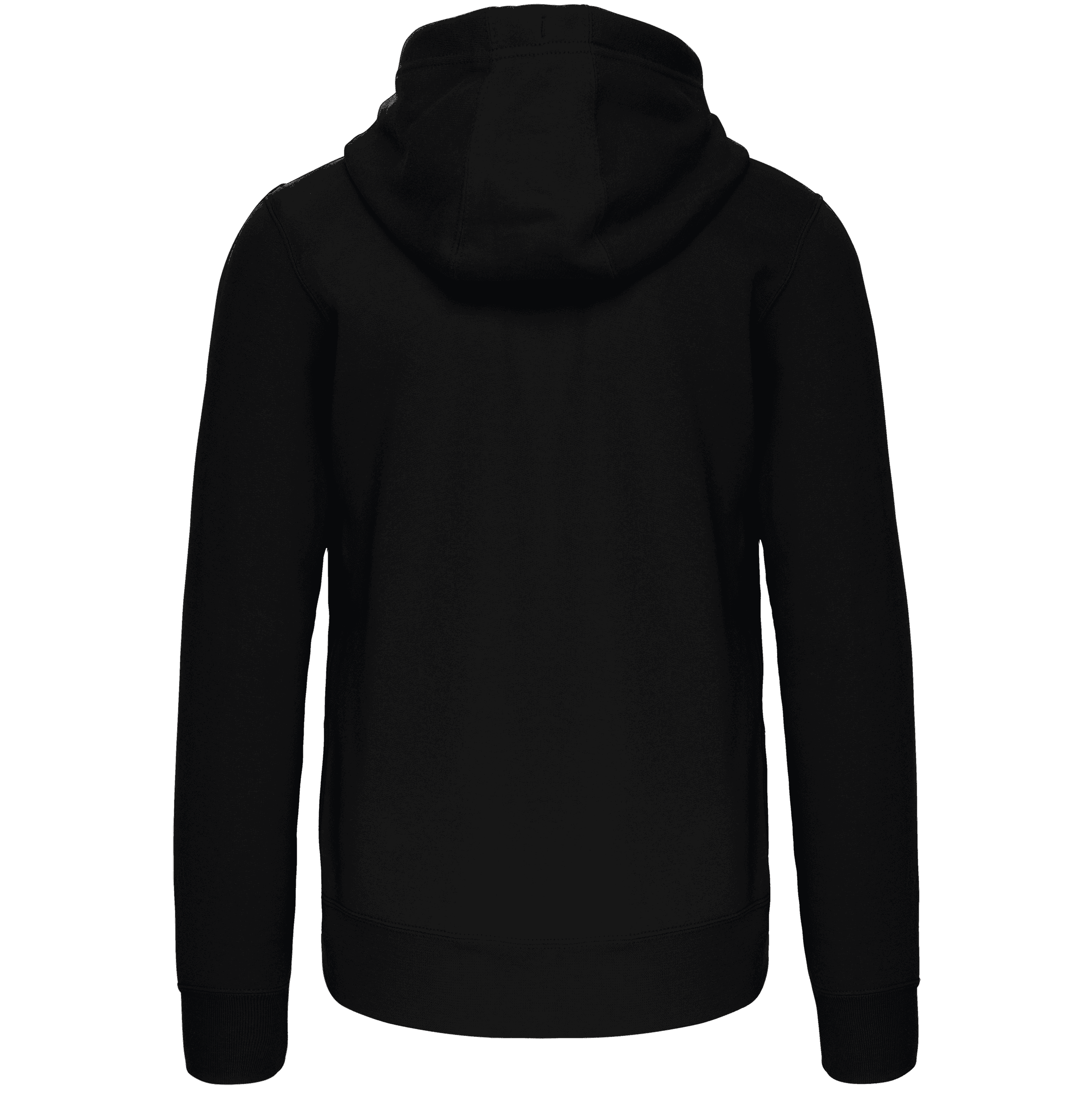 Sweat-shirt zippé capuche homme — coloris Black (Noir)