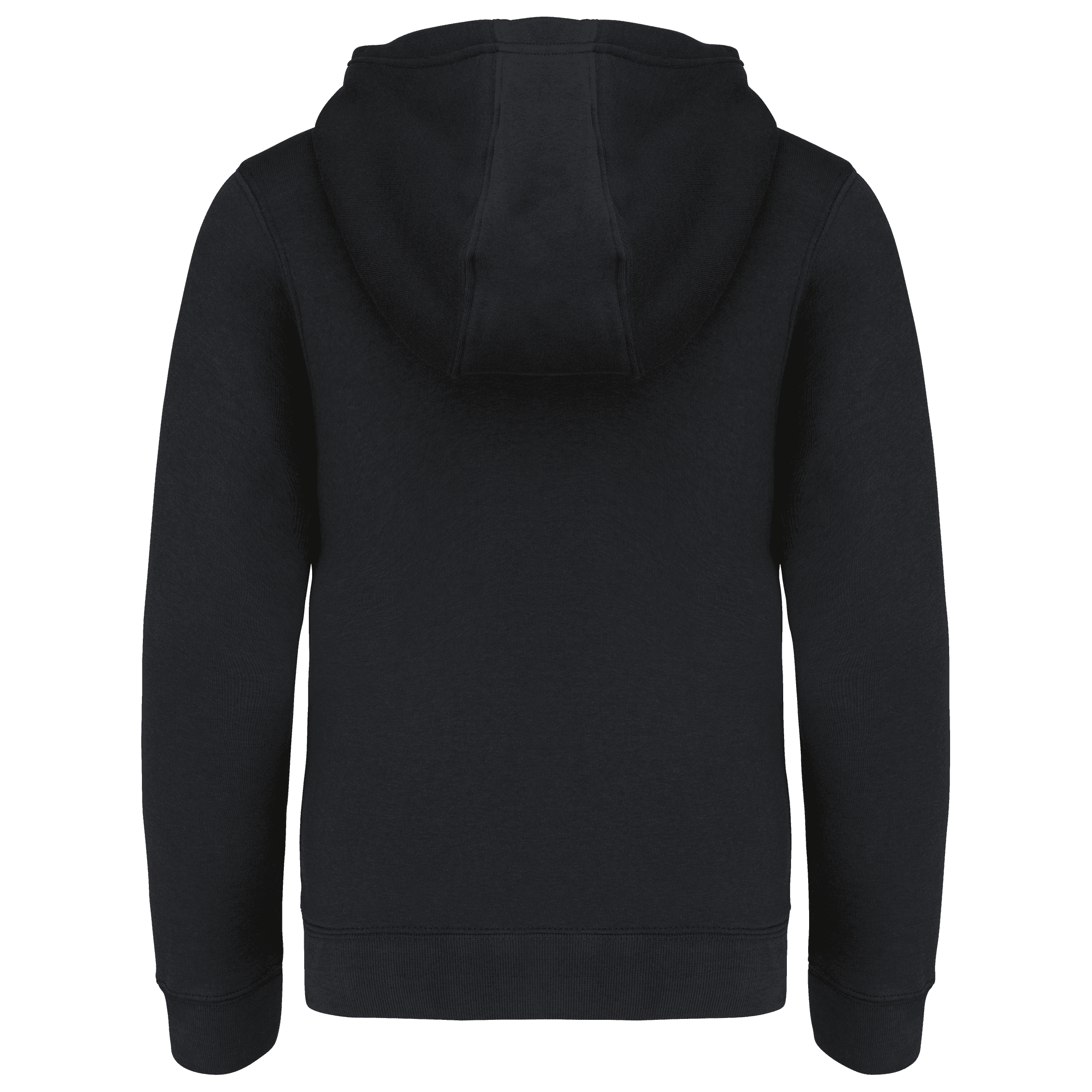 Sweat-shirt capuche zippé enfant — coloris Black (Noir)