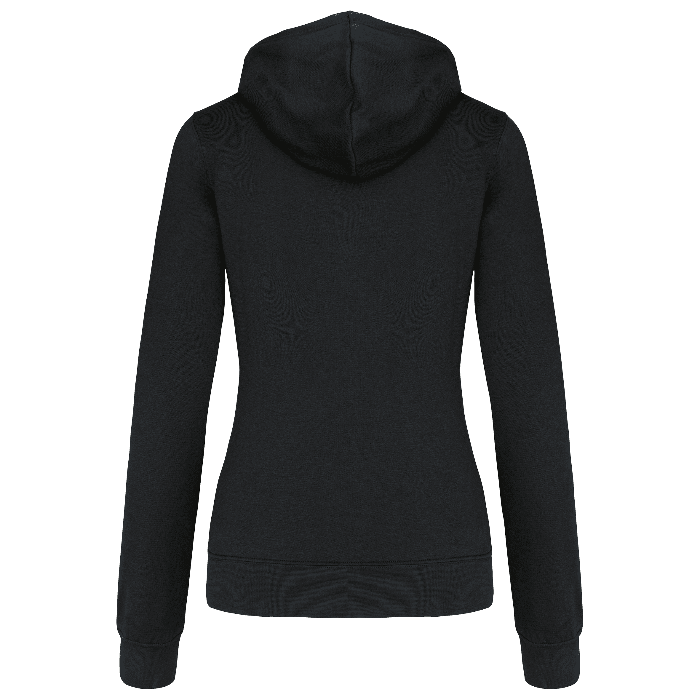 Sweat-shirt capuche contrastée femme — coloris Black / Fine Grey (Noir)
