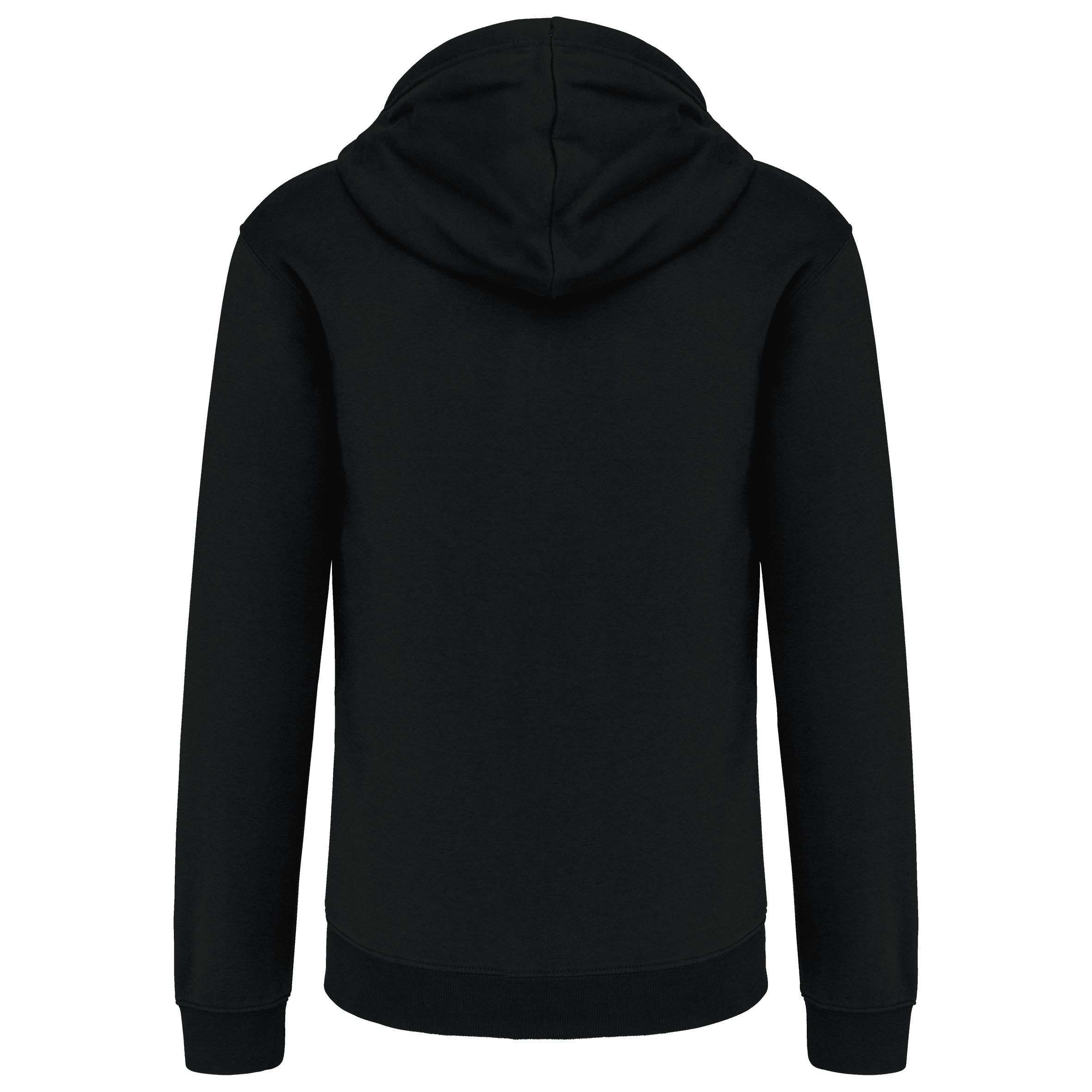 Sweat-shirt zippé capuche contrastée — coloris Black / Fine Grey (Noir)