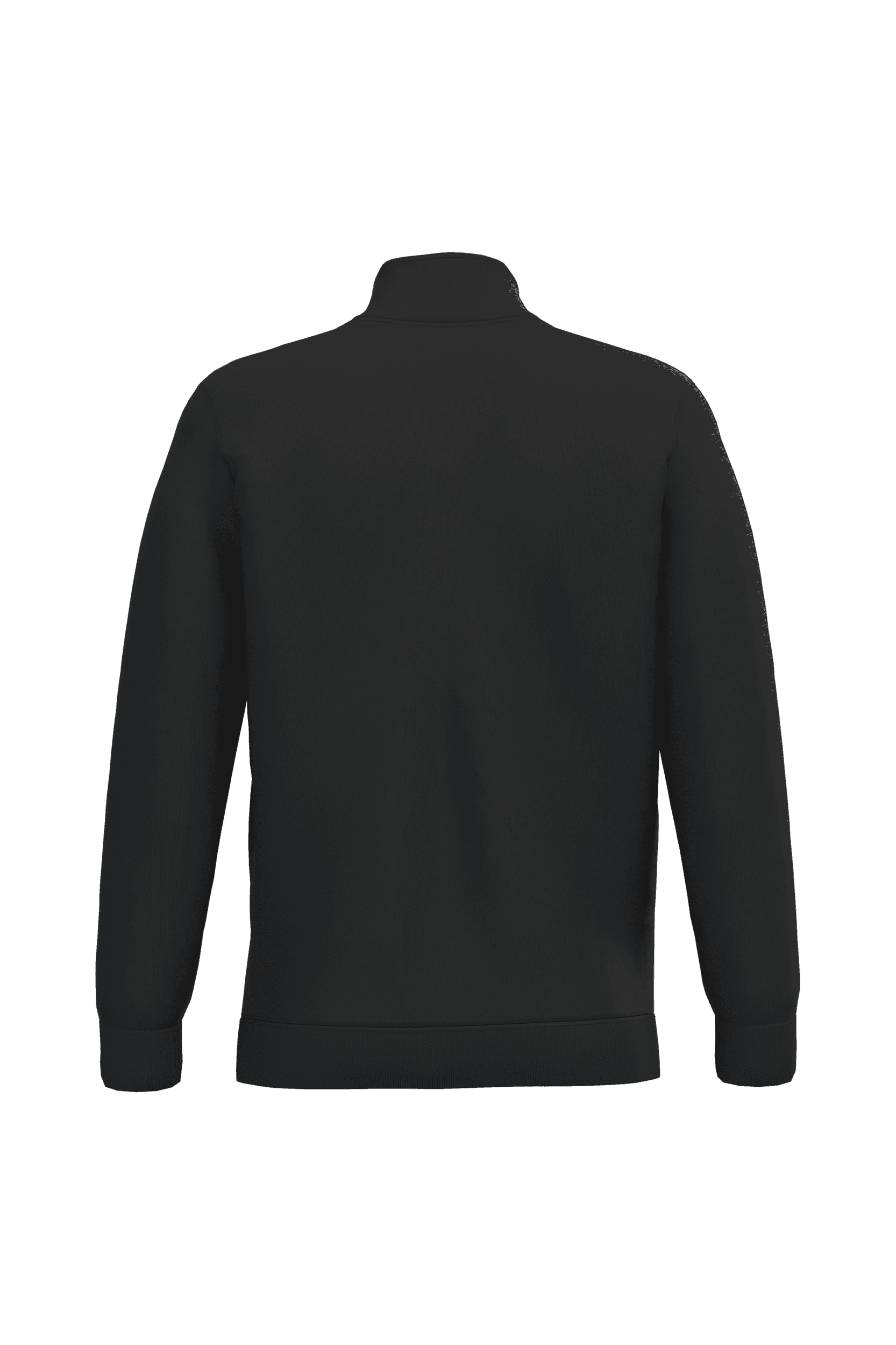 Sweat-shirt col zippé homme — coloris Black (Noir)
