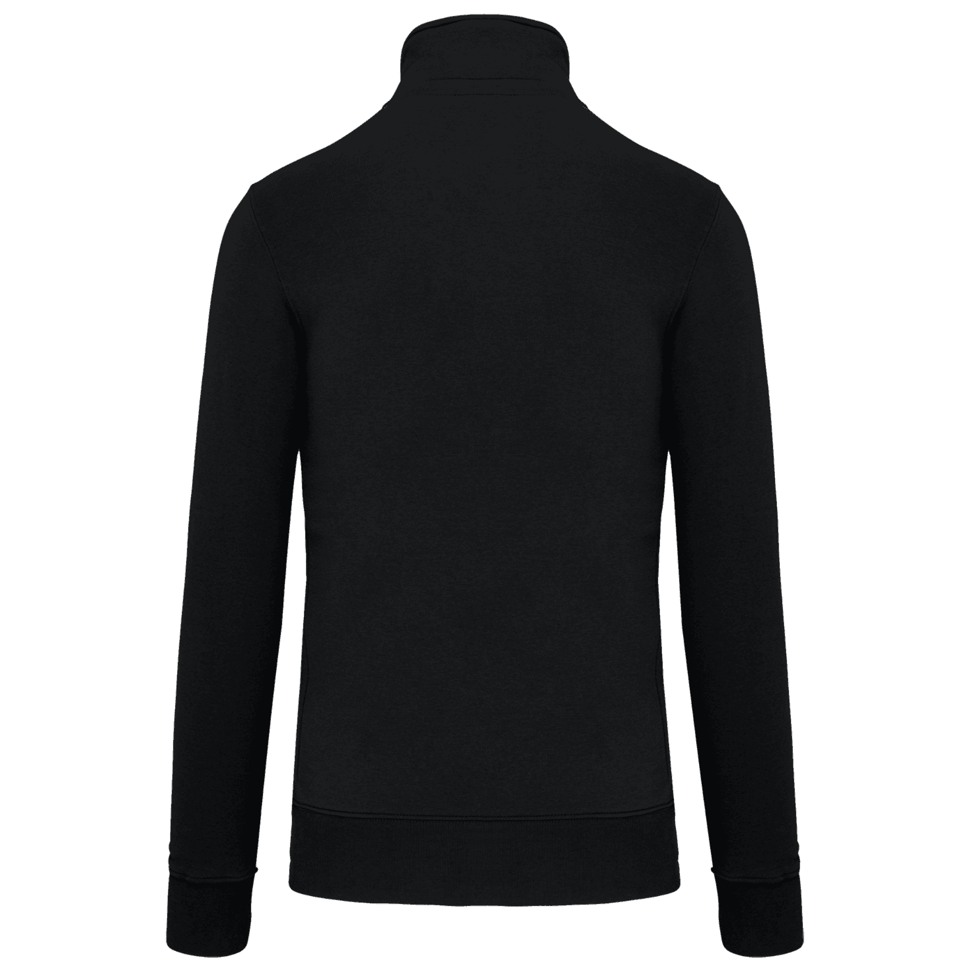 Sweat-shirt col zippé homme — coloris Black (Noir)