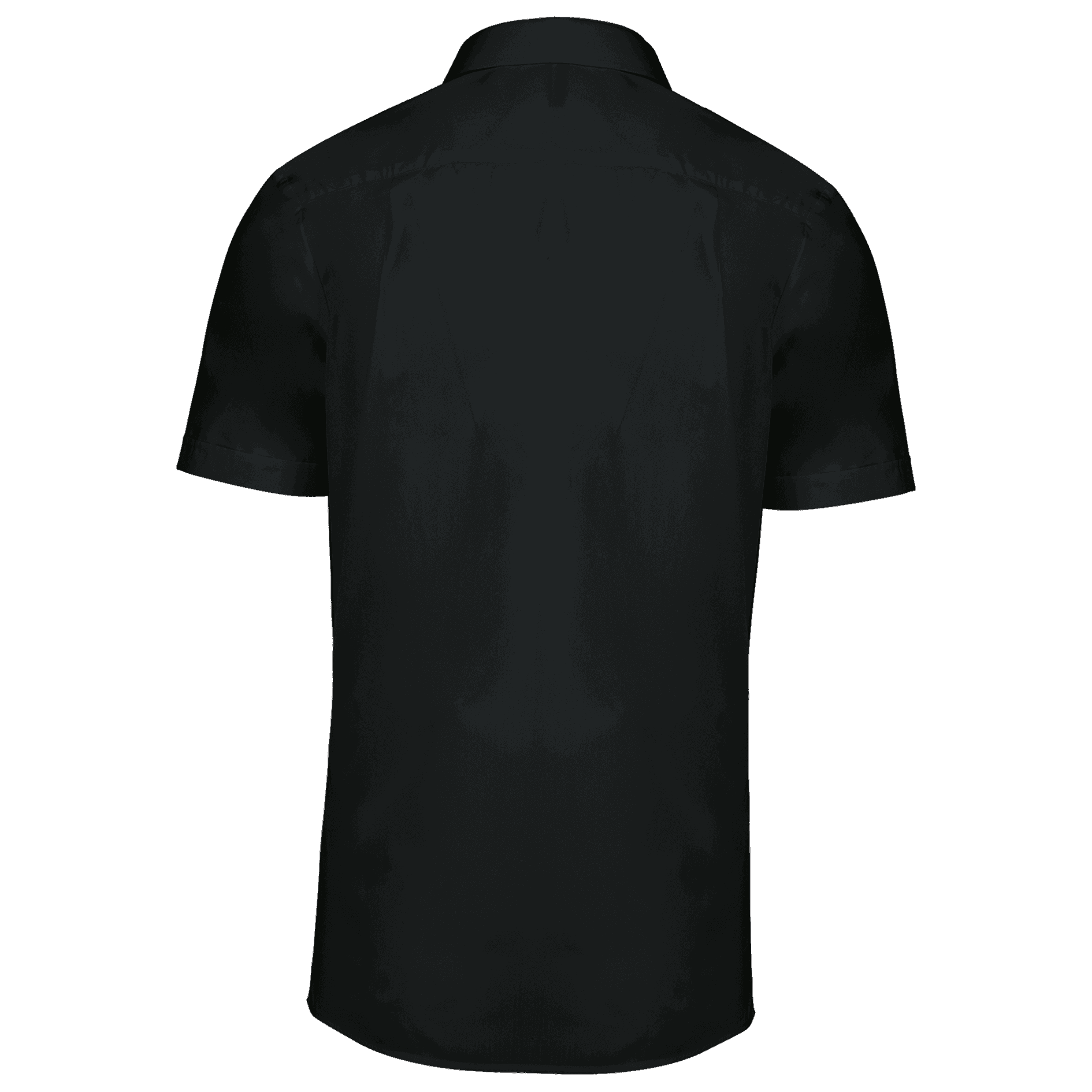 Chemise pilote manches courtes homme — coloris Black (Noir)