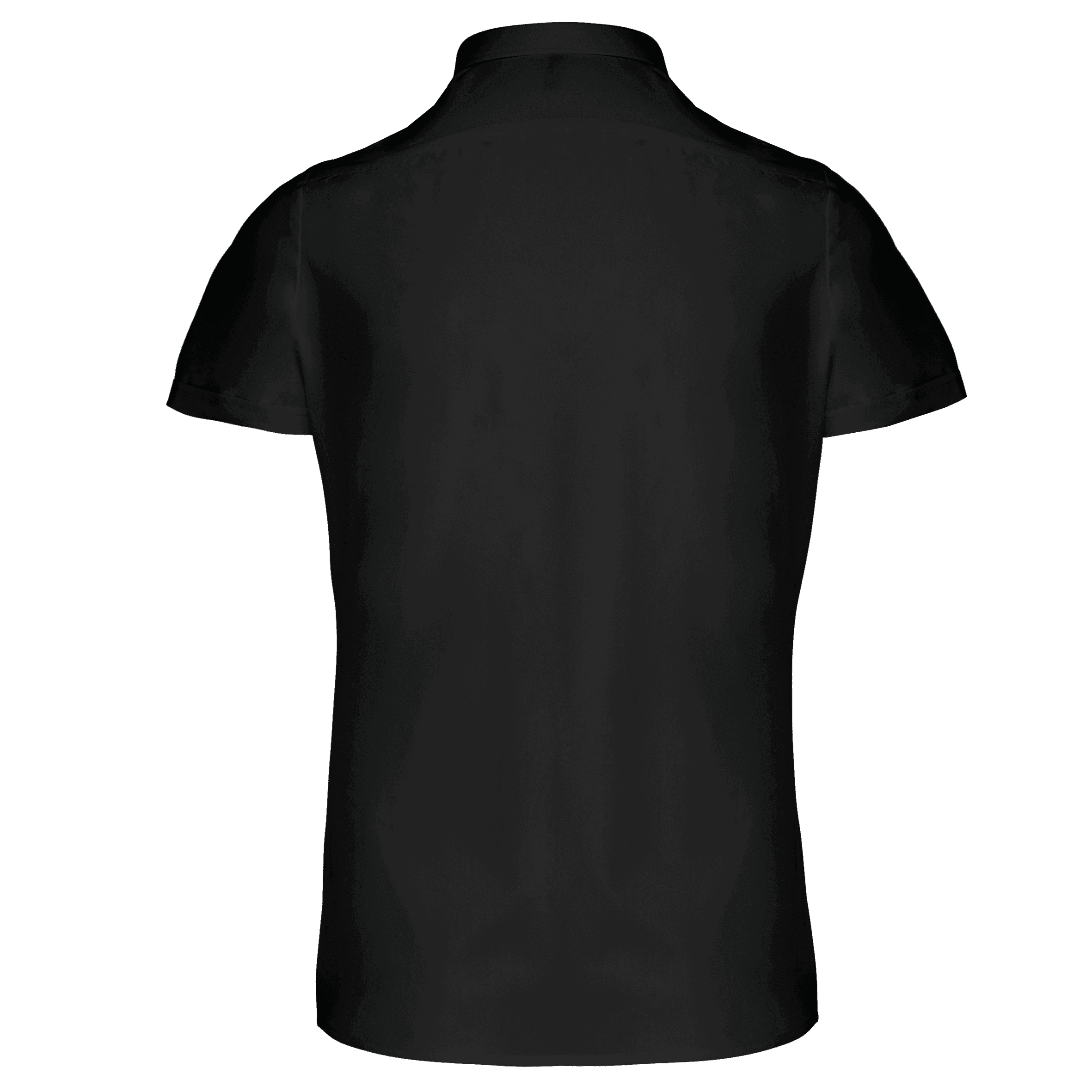 Chemise pilote manches courtes femme — coloris Black (Noir)