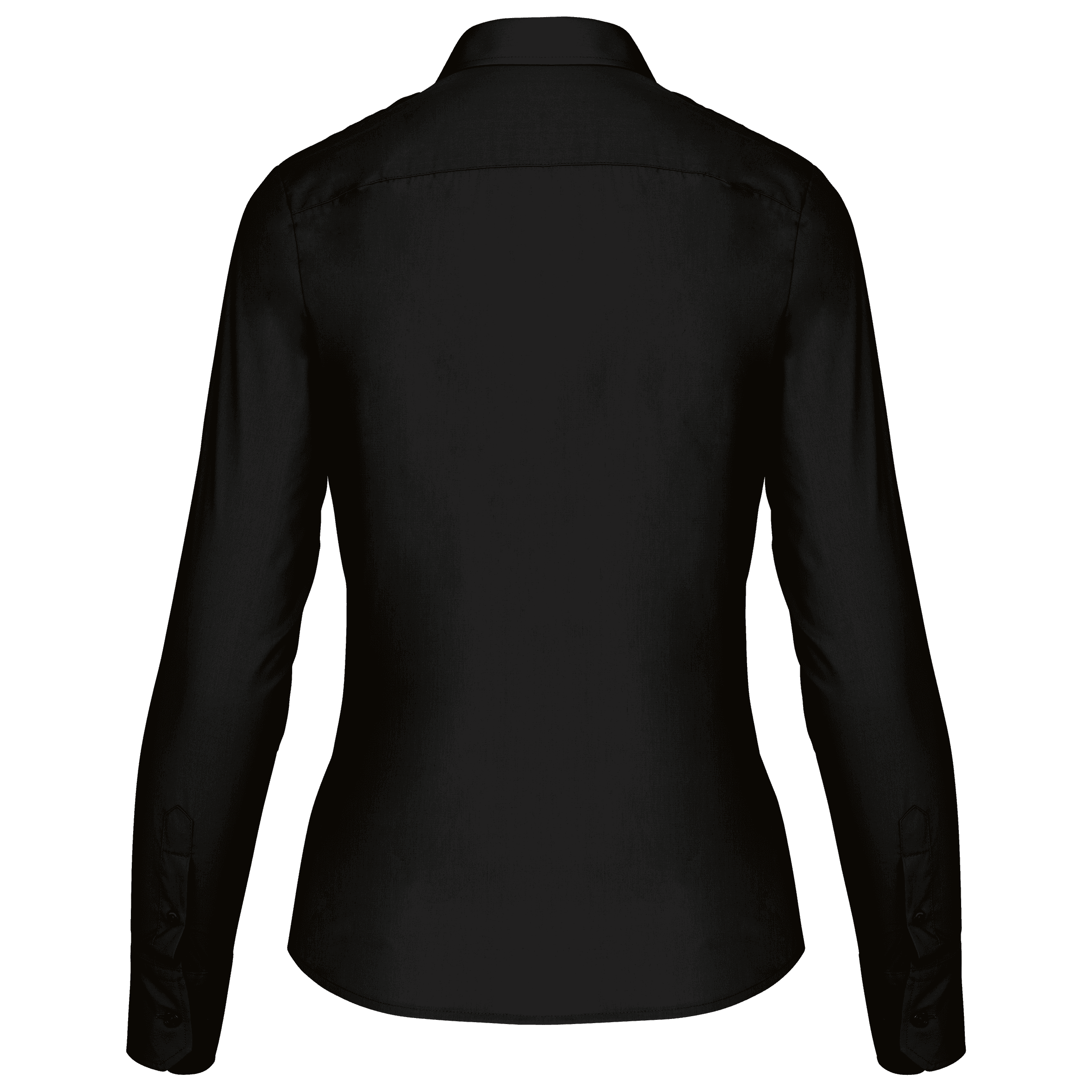 Chemise pilote manches longues femme — coloris Black (Noir)