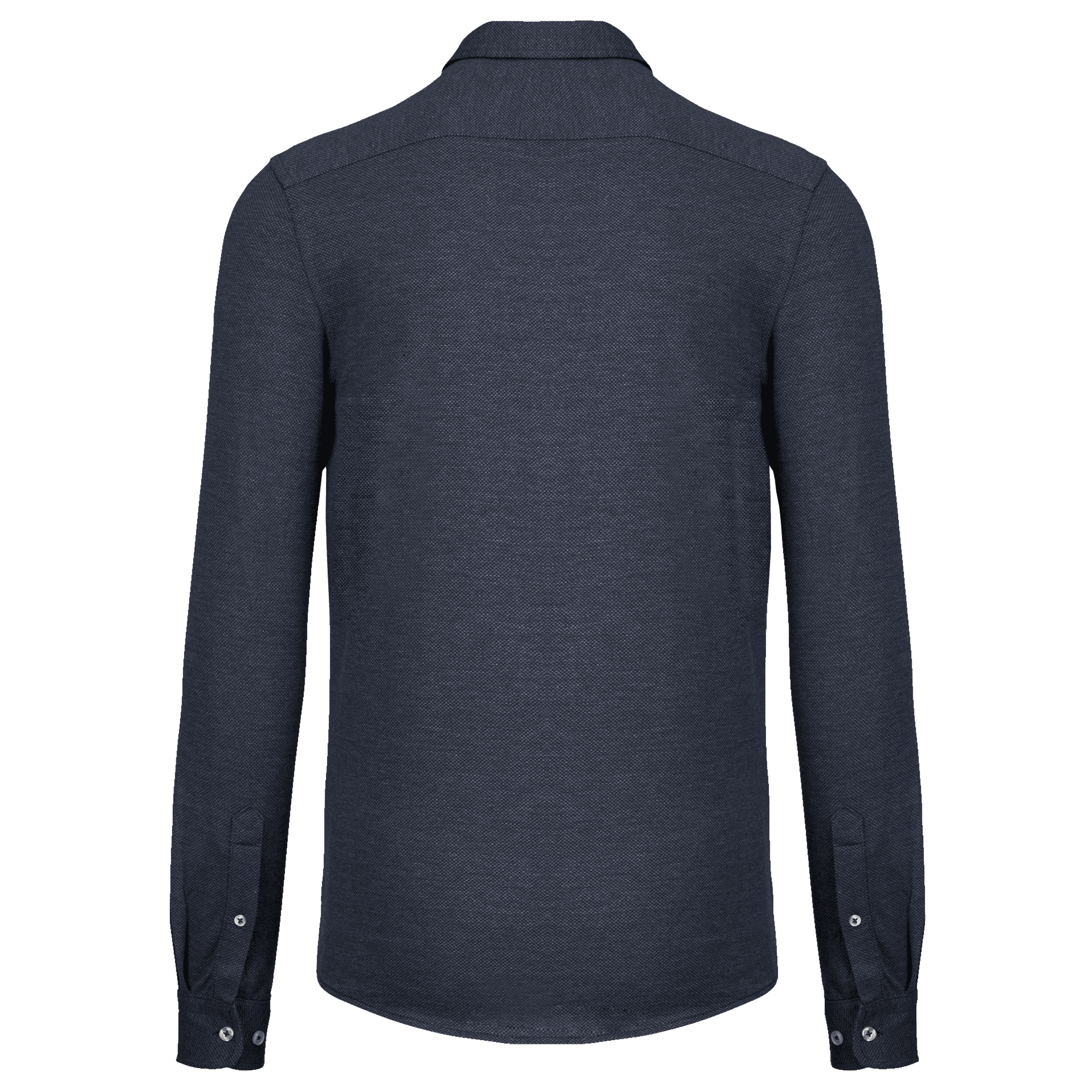 Chemise jacquard manches longues — coloris Jacquard blue (Bleu)