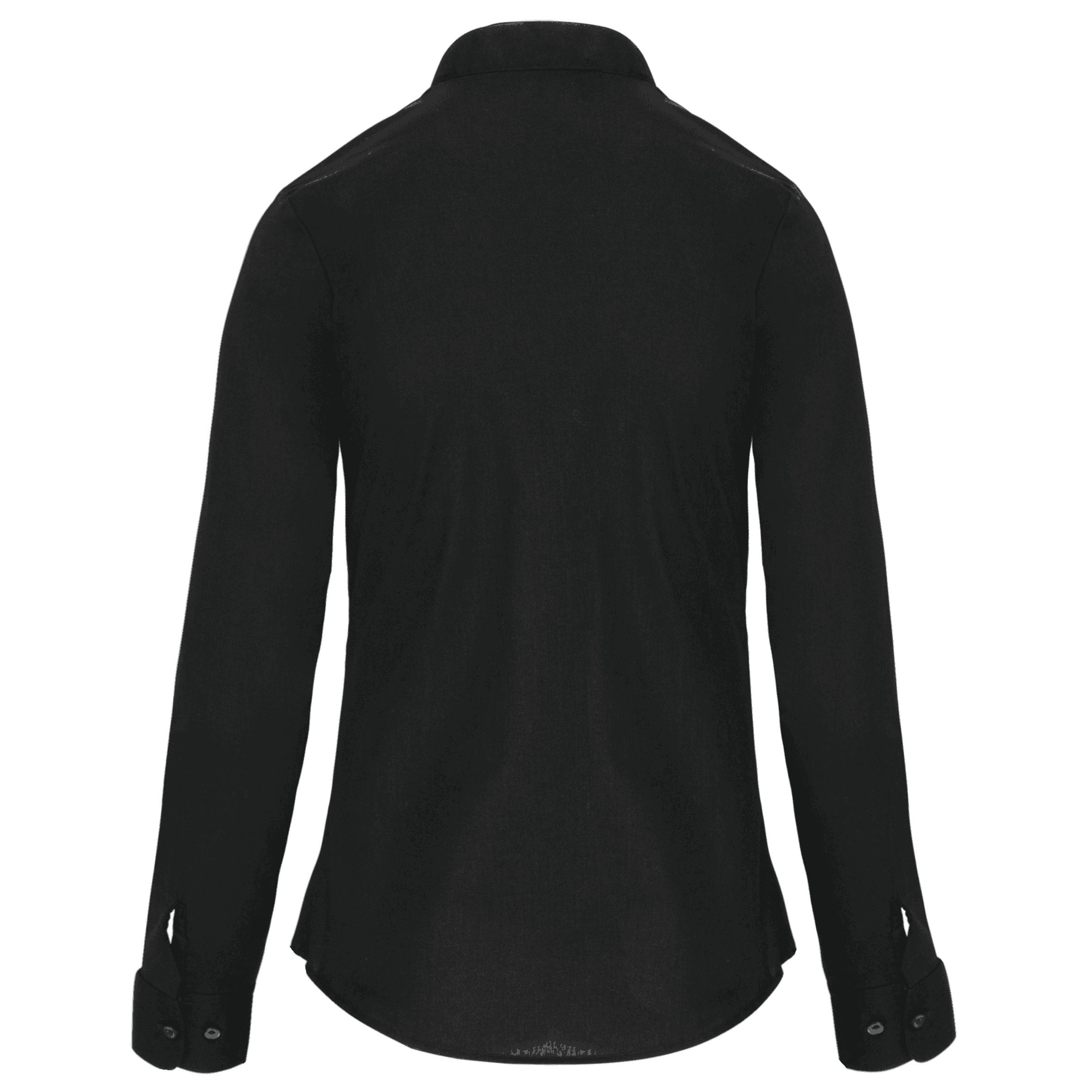 Chemise col mao manches longues femme — coloris Black (Noir)