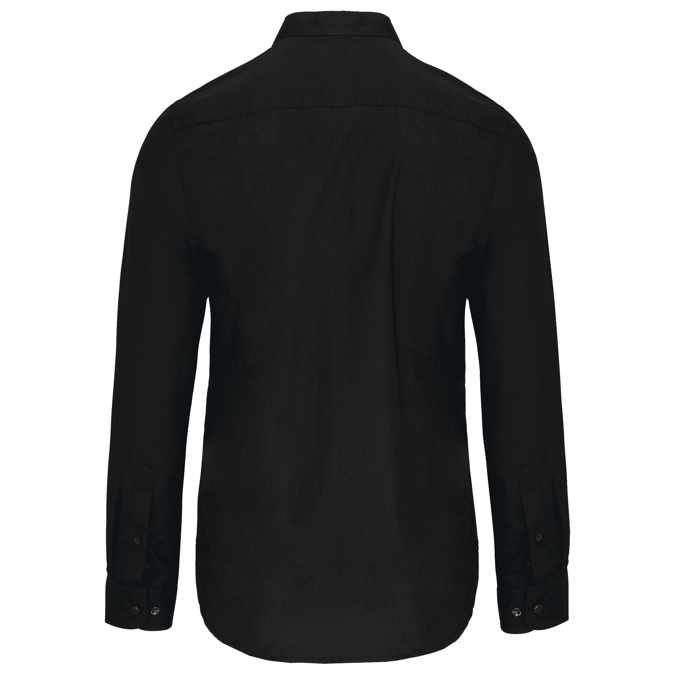 Chemise col mao manches longues — coloris Black (Noir)